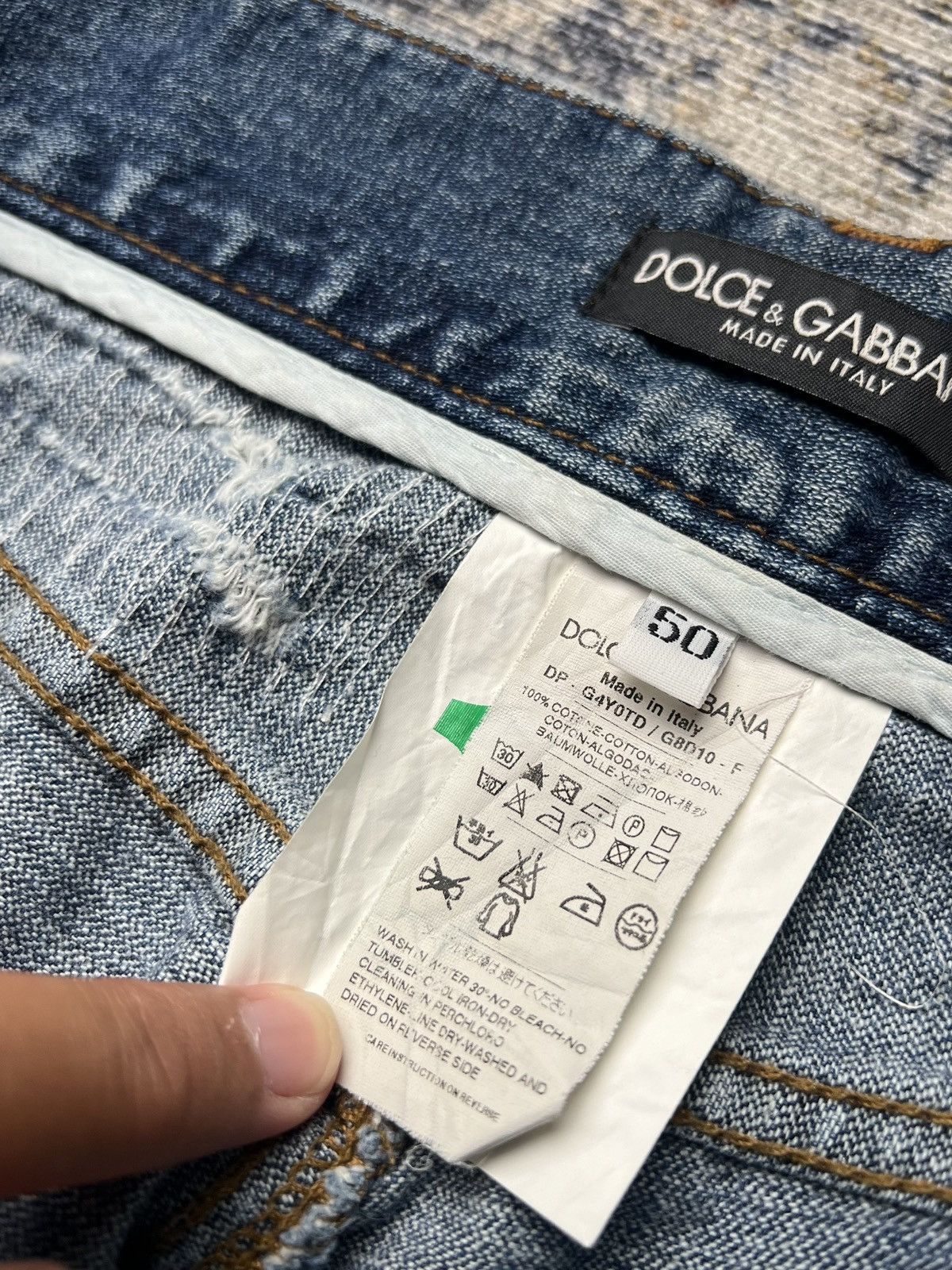 Dolce & Gabbana Dolce & Gabbana Boro Stitching Distressed Jeans Size US 35 - 7 Thumbnail
