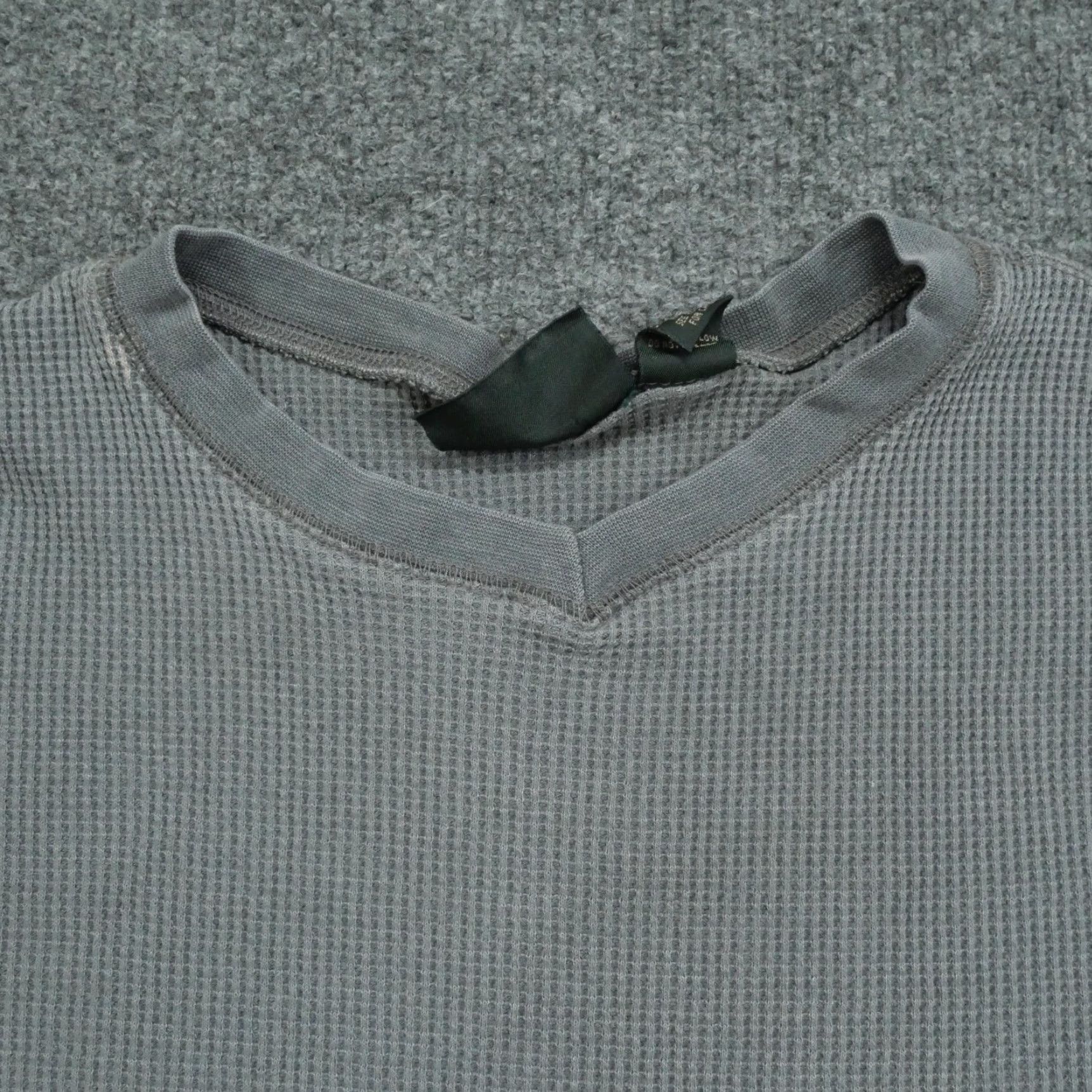 Vintage VINTAGE Stefano Thermal Shirt Mens XL Grey Waffle Knit Base Layer Y2K Size US XL / EU 56 / 4 - 3 Thumbnail