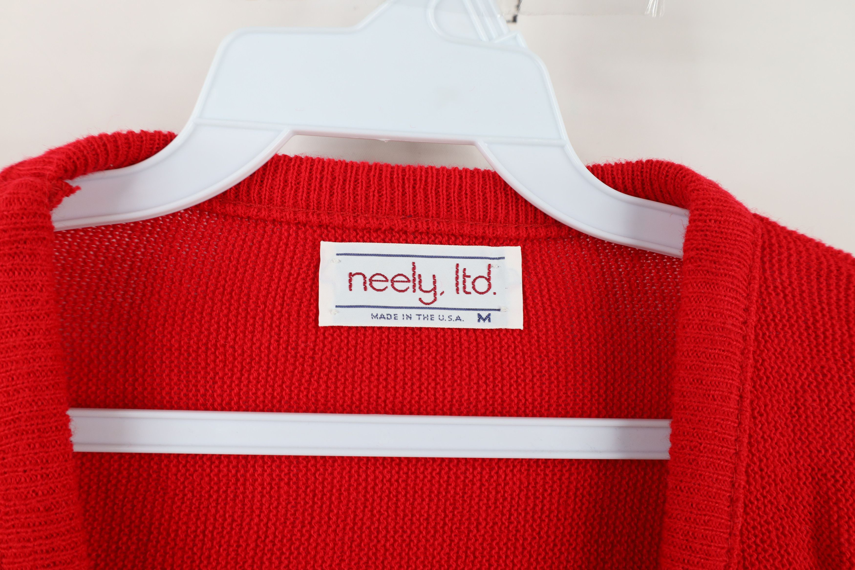Vintage Deadstock Vintage 70s 80s Streetwear V-Neck Sweater Red USA Size US M / EU 48-50 / 2 - 5 Thumbnail