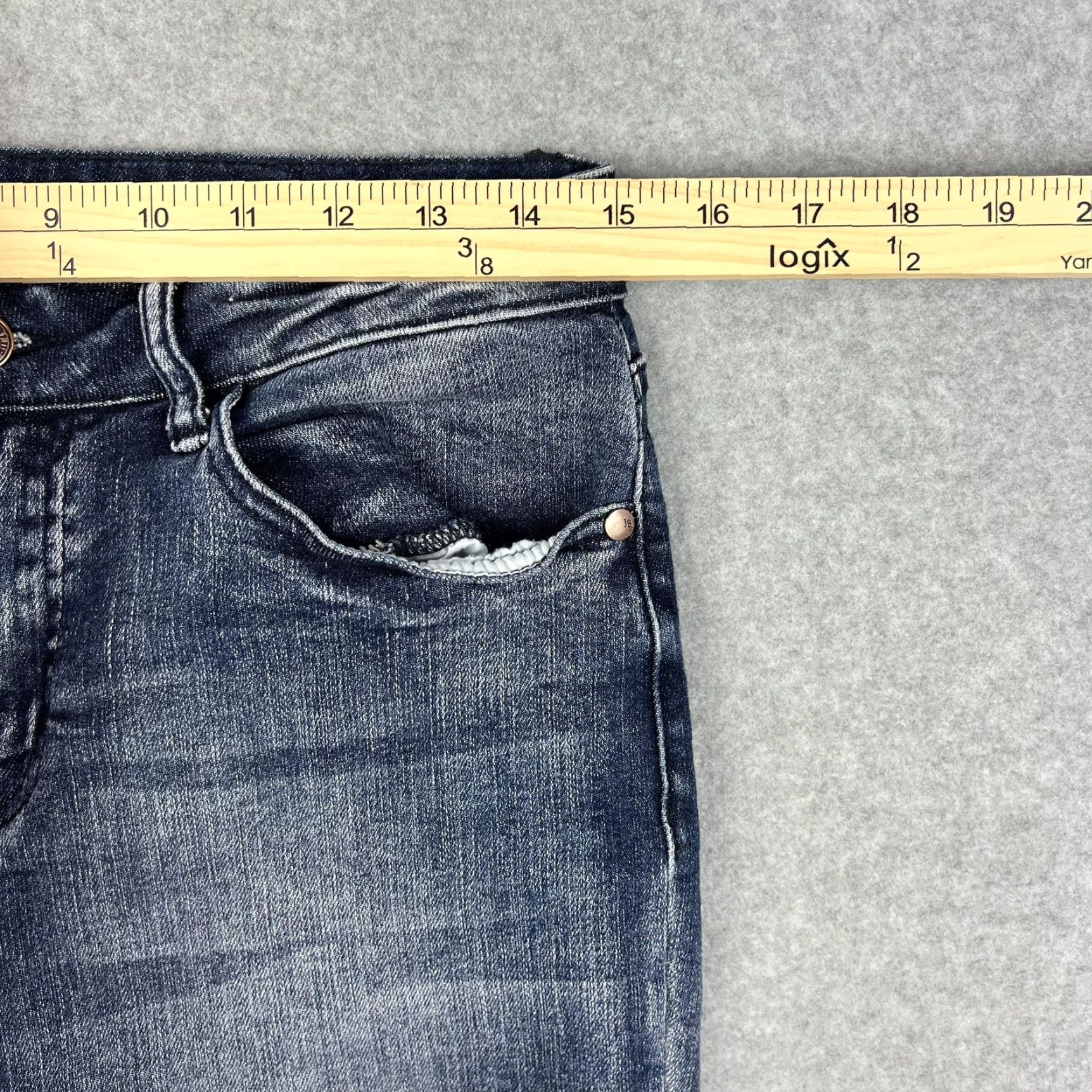Denime Judy Blue Jeans Womens 9/29 Blue Relaxed Fit Distressed Pocket Denim Jeans Size 30" / US 8 / IT 44 - 2 Thumbnail