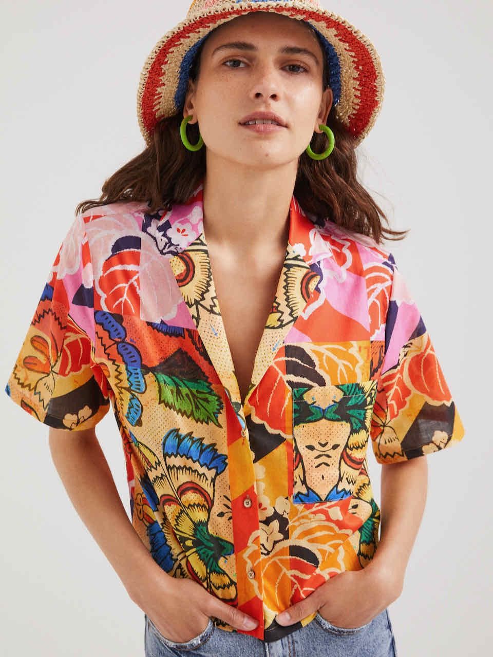 Desigual Desigual avant garde Hawaiian coloured shirt Size L / US 10 / IT 46 - 5 Thumbnail