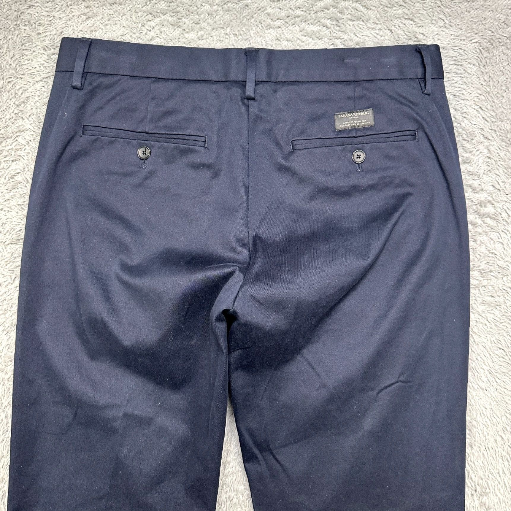 Banana Republic Banana Republic Chino Pants Mens 32x32 Blue Slim Straight 32 in Inseam Pockets Flat Front Button Classic Preppy Casual Pants Mens Blue Chino Pants Size US 32 / EU 48 - 5 Thumbnail