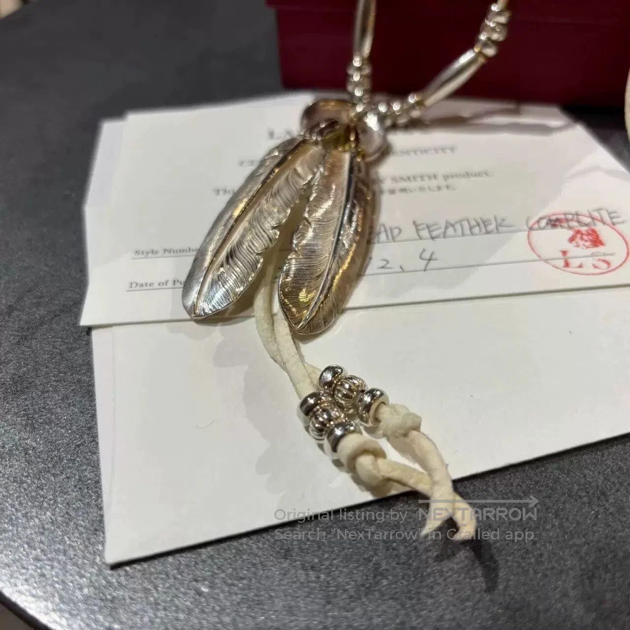 Larry Smith Larry Smith Feather Pendant Necklace. Size ONE SIZE - 2 Thumbnail