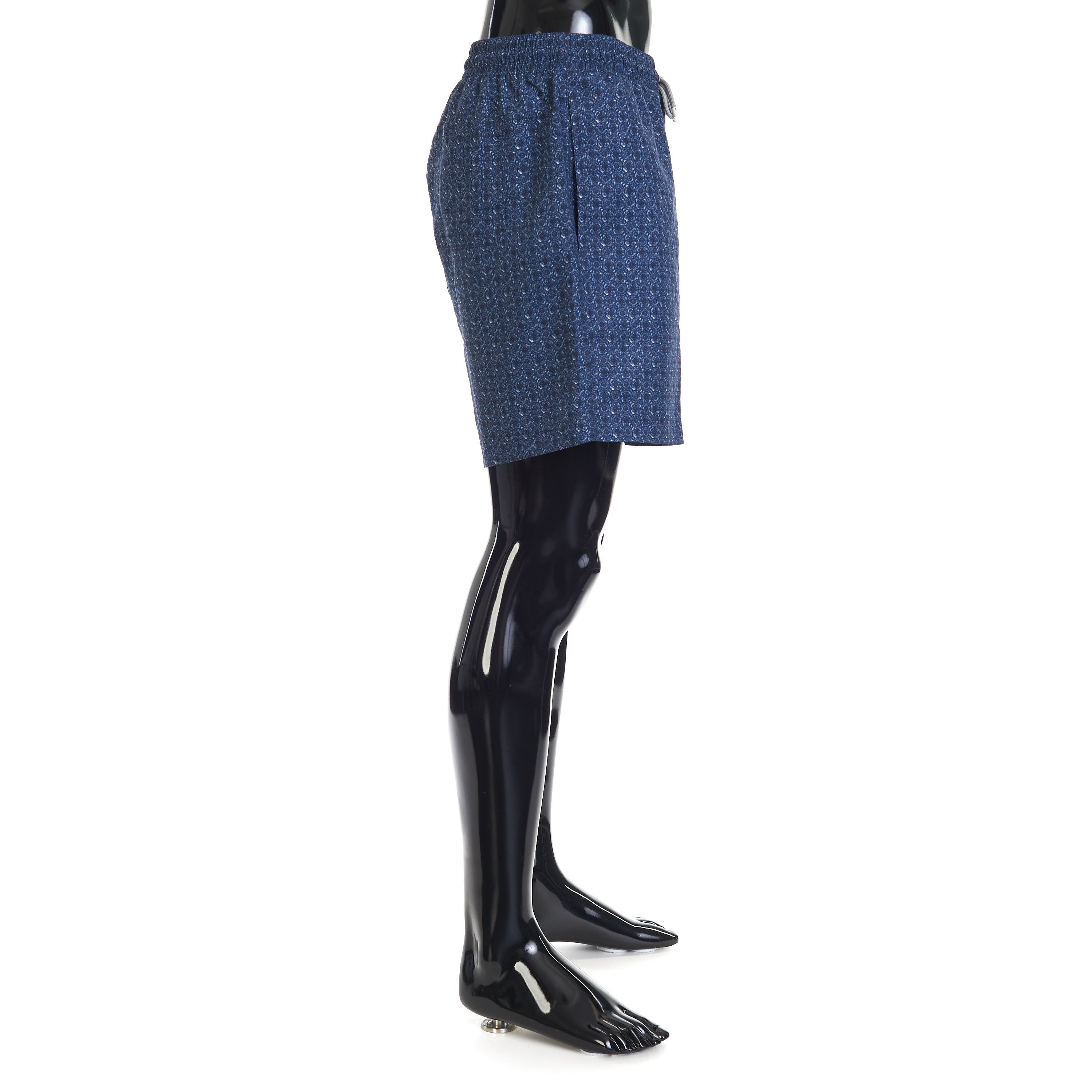 Brunello Cucinelli Microfiber Swim Shorts - Geometric Print, Dark Blue Size US 44 / EU 60 - 7 Thumbnail