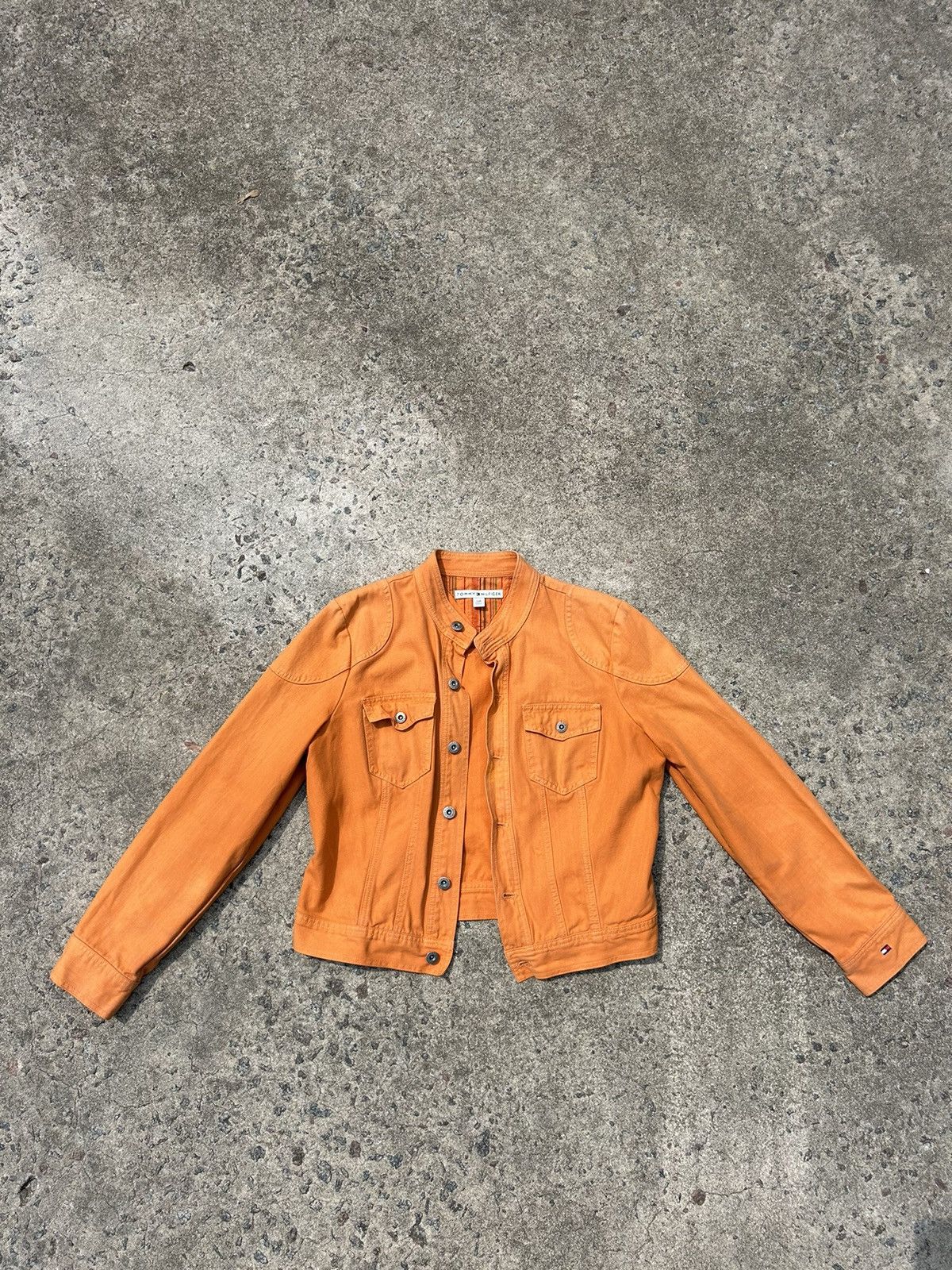 Tommy Hilfiger Tommy Hilfiger Cropped Denim Jacket Size L / US 10 / IT 46 - 5 Thumbnail