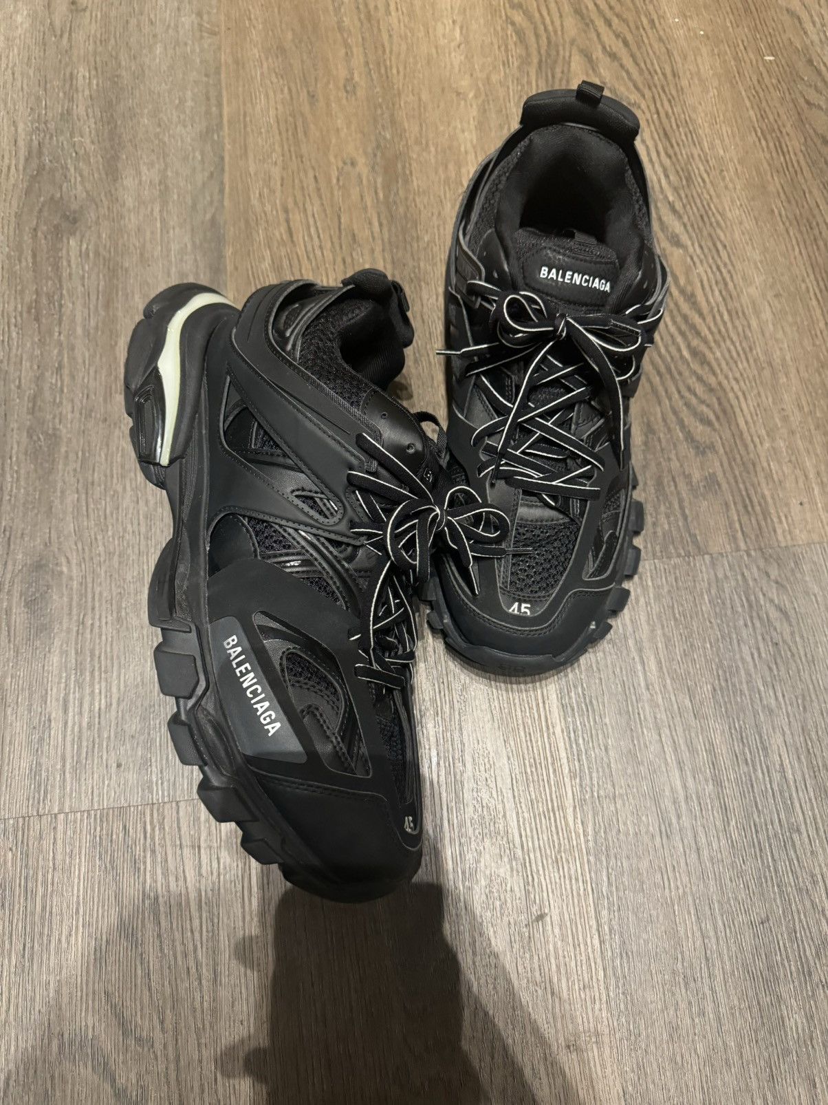 Balenciaga BALENCIAGA Black Track LED Runners Size US 12 / EU 45 - 2 Thumbnail