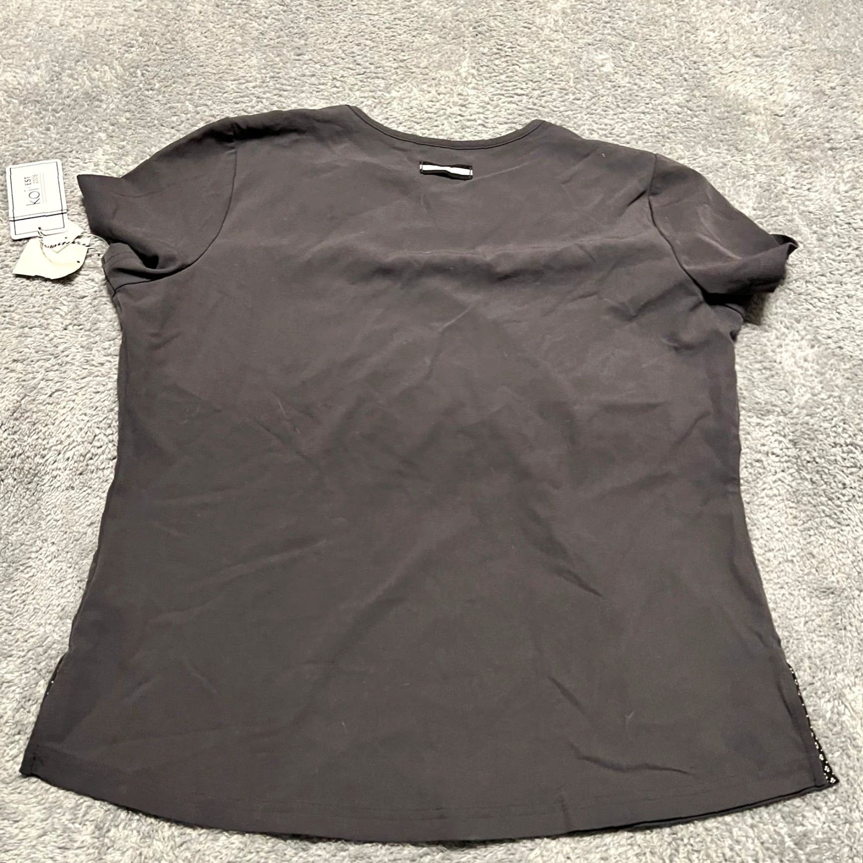 Koio Koi Scrub Top Womens Large Performance Shirt Gray Size L / US 10 / IT 46 - 4 Thumbnail