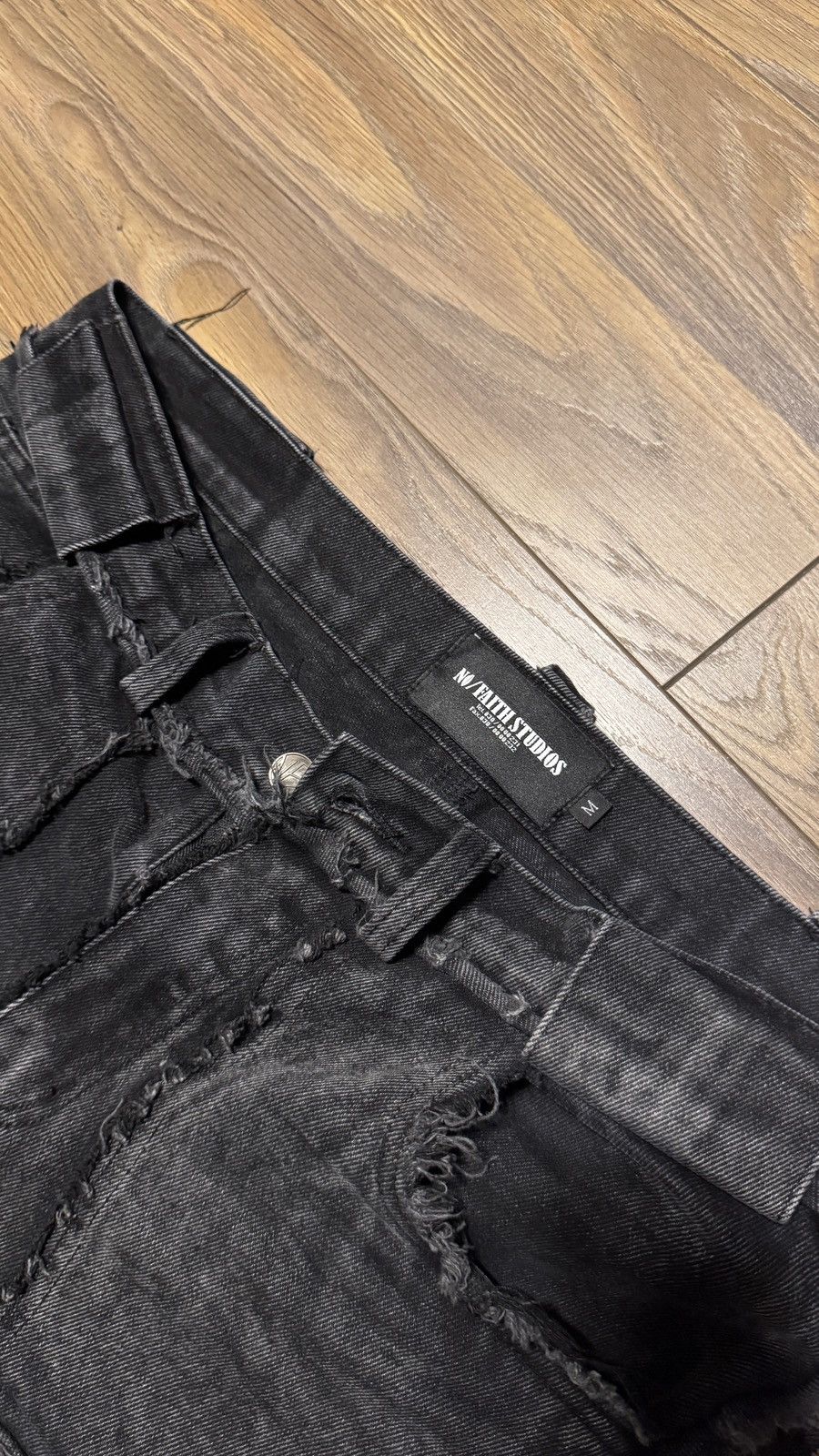 No Faith Studios NO/FAITH STUDIOS Gray Flared Jeans W32 Size US 34 / EU 50 - 3 Thumbnail