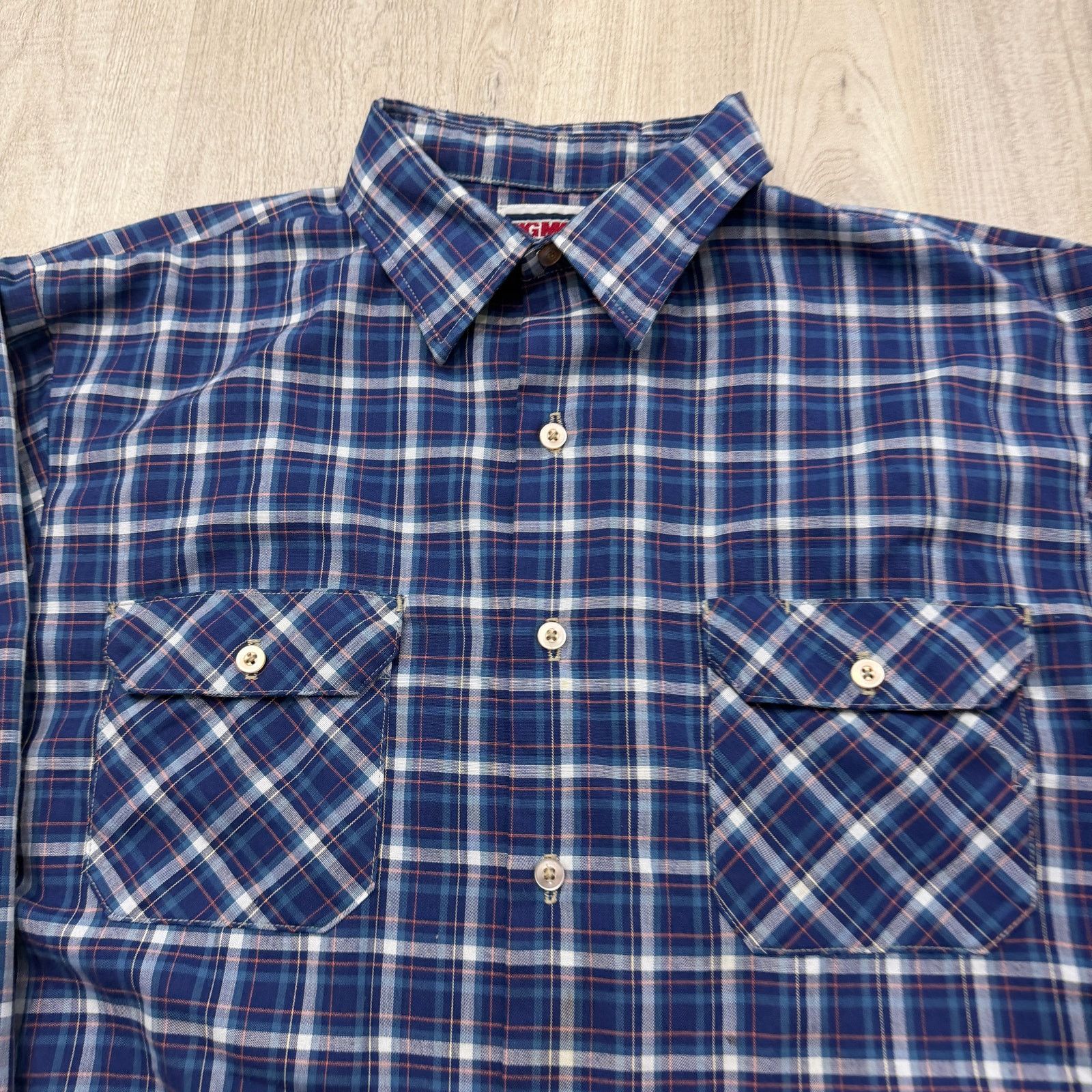 Vintage Vintage Big Mac Flannel Shirt Men's 2XL Blue Plaid 70s 80s Size US XXL / EU 58 / 5 - 3 Thumbnail