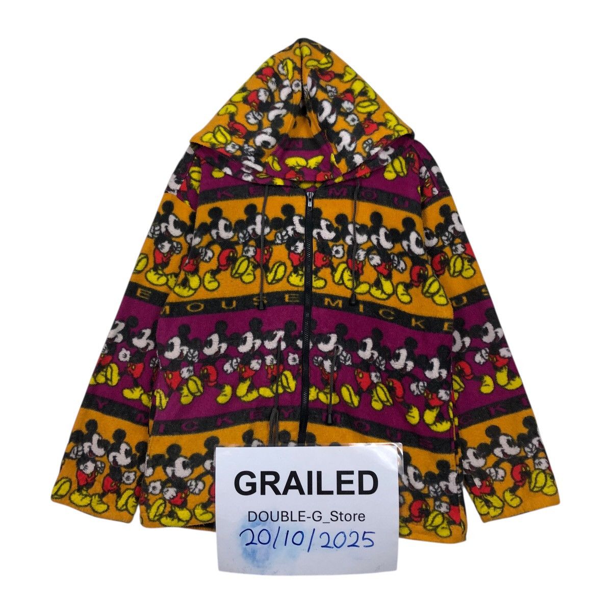 Japanese Brand 📌Vintage Mickey Mouse Zipper Fleece Jackey Navajo Design Size US S / EU 44-46 / 1 - 1 Thumbnail