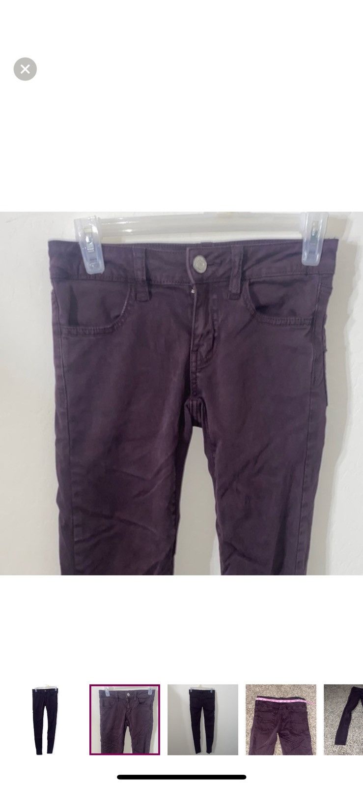 American Eagle Outfitters American eagle outfitters maroon jeggings size 00 Size 24" / US 00 / IT 34 - 8 Thumbnail