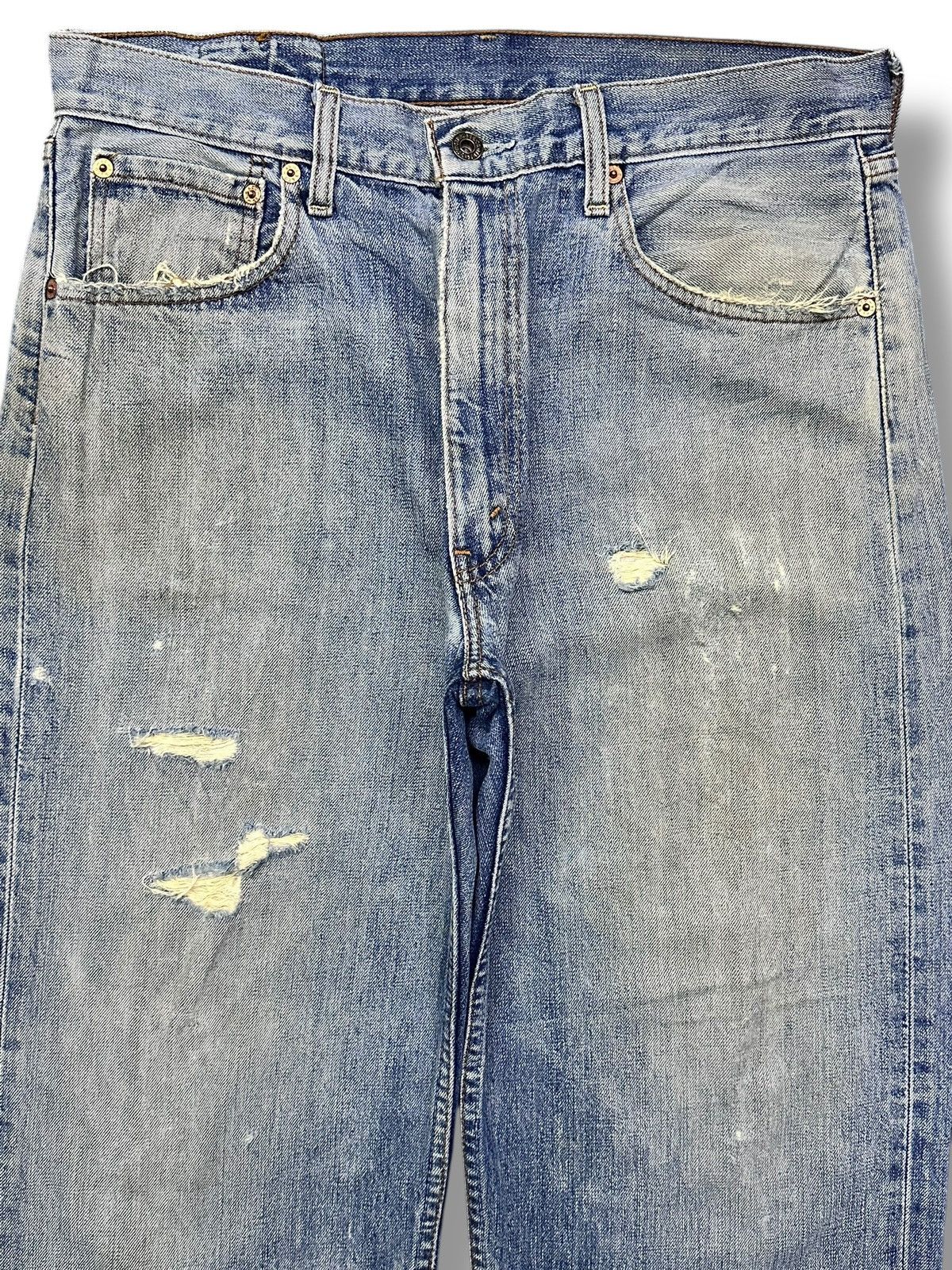 Levi's Vintage Levi’s 503 Distressed Japan Denim Straight Leg Faded Size US 34 / EU 50 - 2 Thumbnail