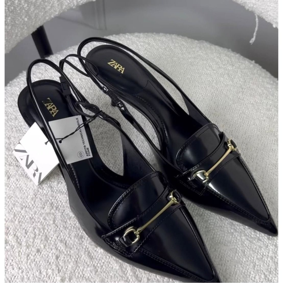 Zara RARE!!! ZARA Embellished Slingback Shoes NWT Size US 9 / IT 39 - 8 Thumbnail