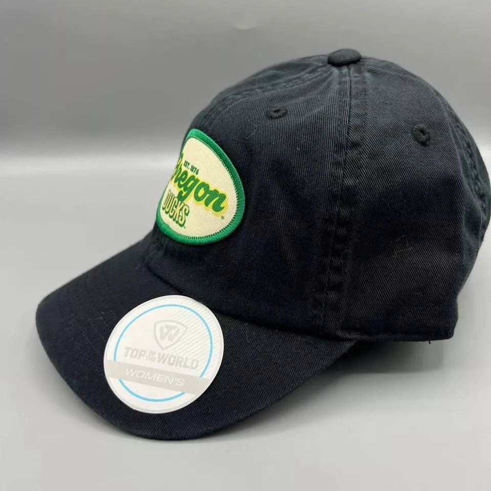 Top Of The World Oregon Ducks Hat Women Black Top of the World Strap Back Cap Size ONE SIZE - 2 Thumbnail