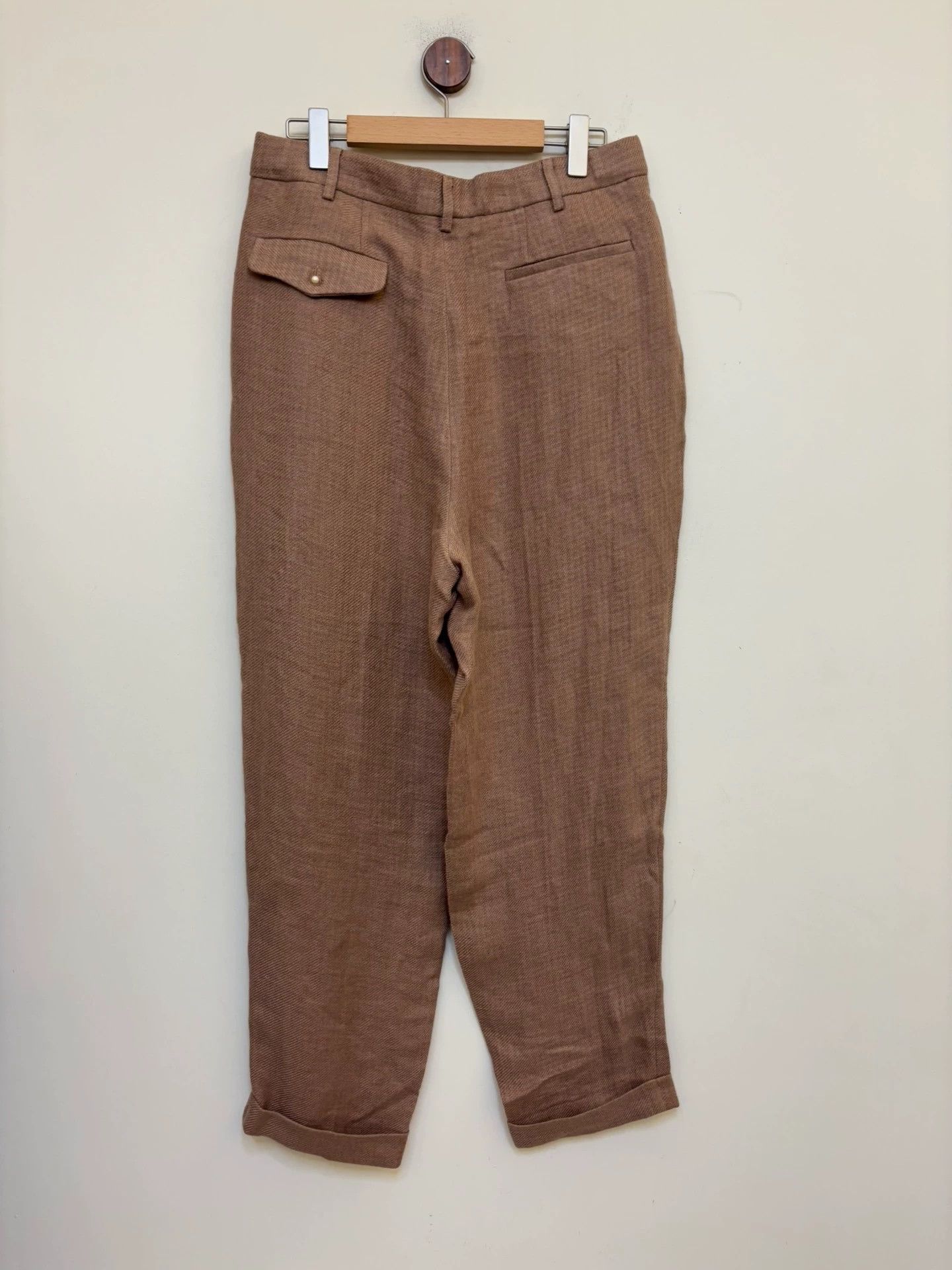 Magliano Magliano Thick Linen Elastic Waist Pants w/ Pearl Button (L) Size US 34 / EU 50 - 6 Thumbnail