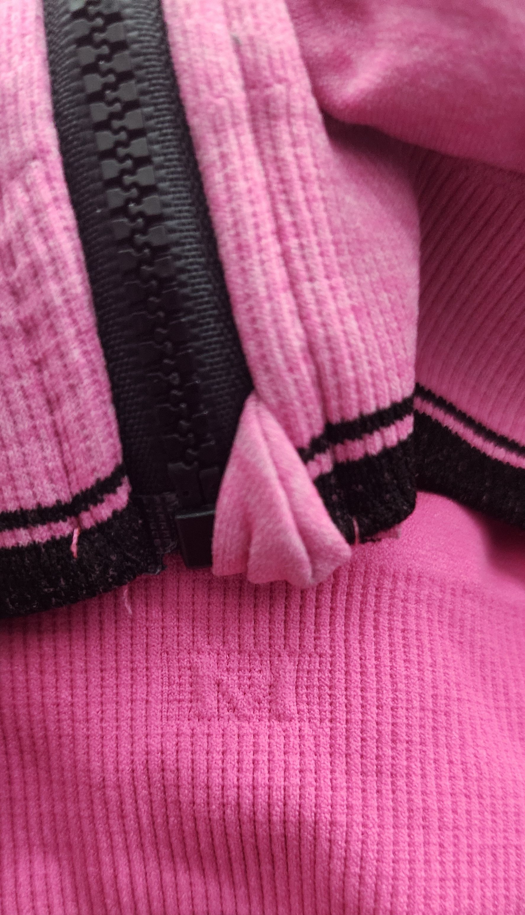 Other Zip Front Sports Bra Heather Pink Bra Medium Size ONE SIZE - 3 Thumbnail