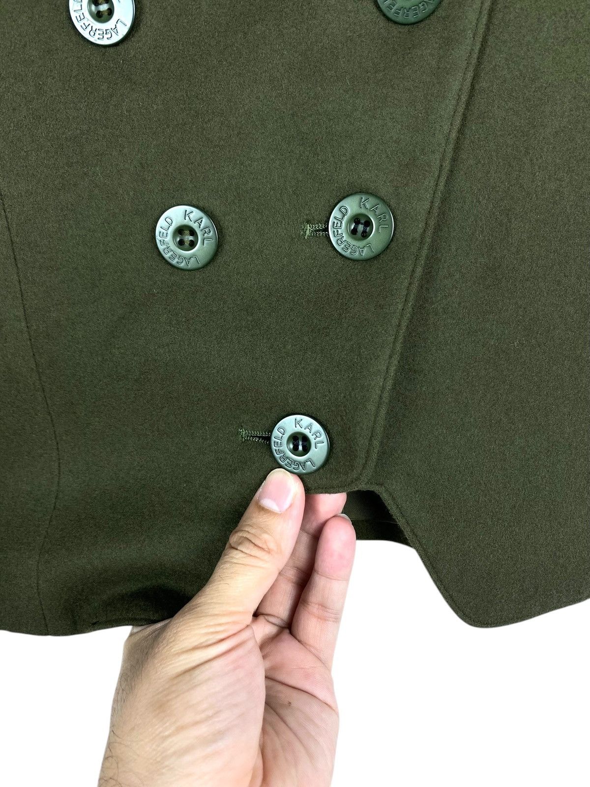 Karl Lagerfeld Karl Lagerfeld Double-Breasted Military Style Peplum Blazer Size S / US 4 / IT 40 - 9 Thumbnail