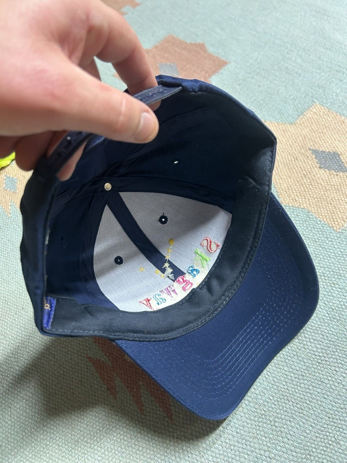 Vintage Vtg hat Skagway Alaska stars Big Dipper flag navy rainbow Size ONE SIZE - 6 Thumbnail