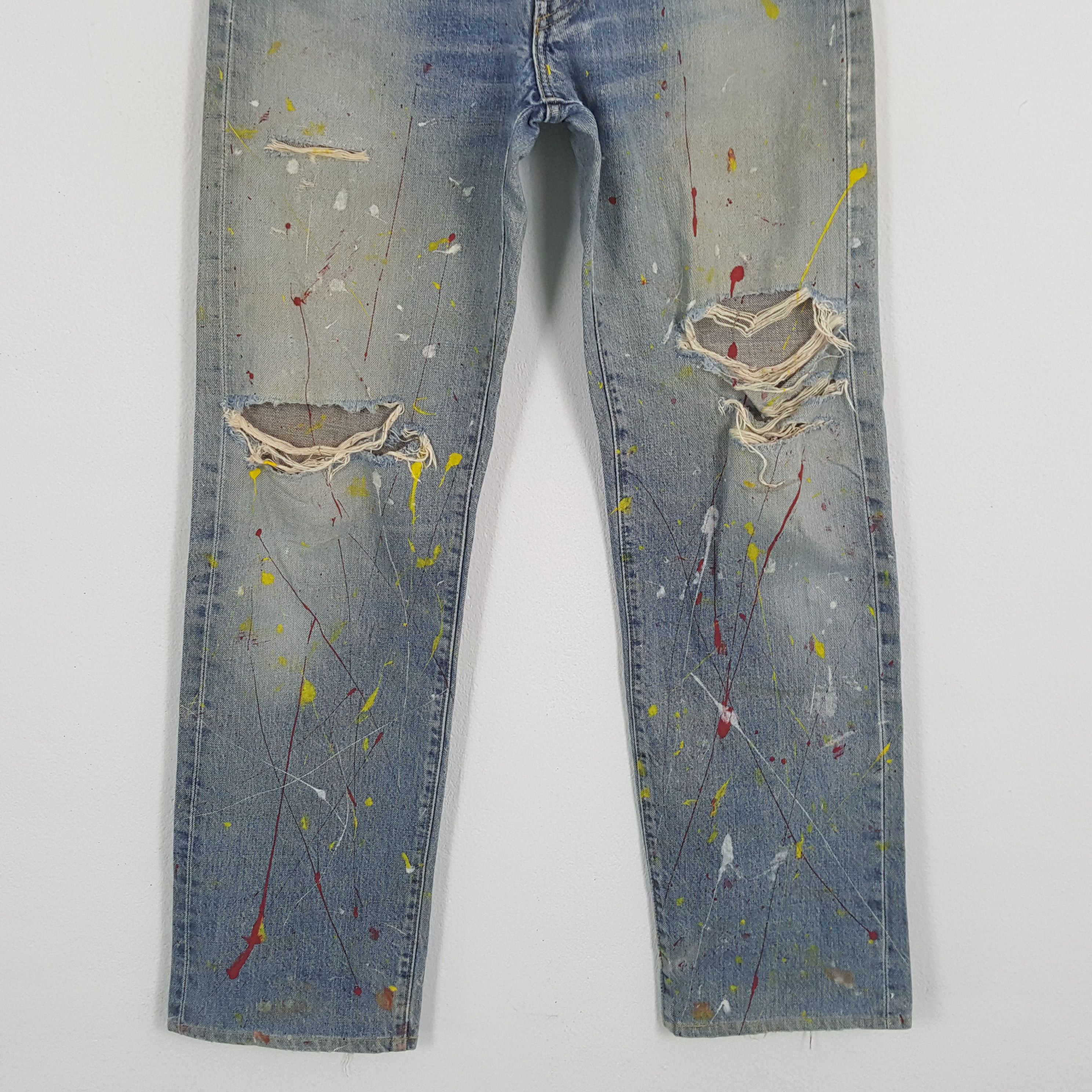 Levi's × Vintage LEVI'S Selvedge Streetwear Style Distressed Jeans Size US 31 - 3 Thumbnail