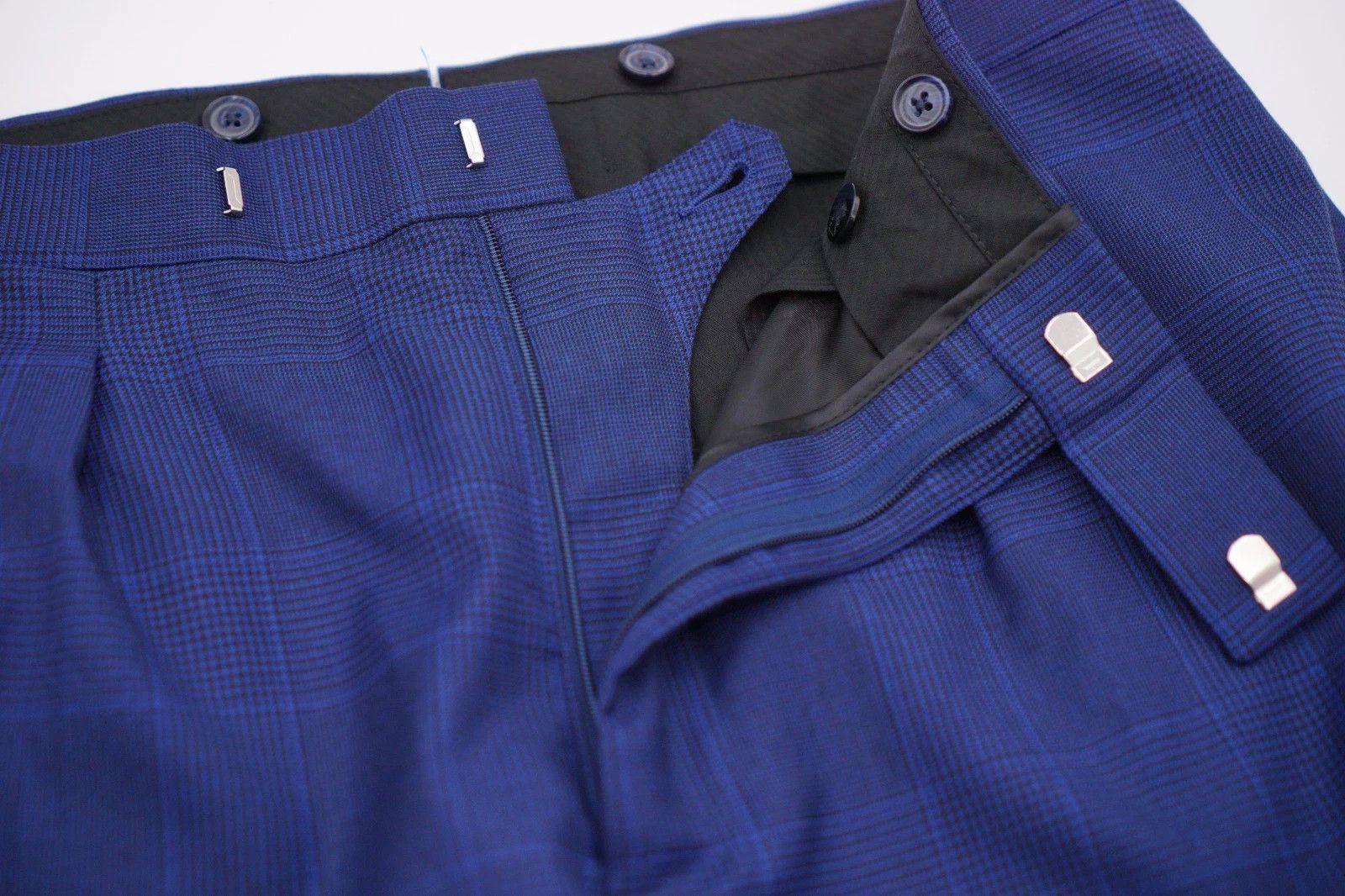 Suitsupply Men Suitsupply Trousers Navy Blue Brescia Regulators US40L Size 40L - 7 Thumbnail