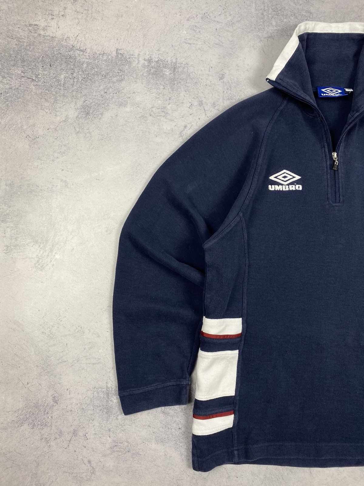Umbro Vintage 90s Umbro Sweater 1/3 Zip Up Retro Jumper Sweater Size US XS / EU 42 / 0 - 3 Thumbnail
