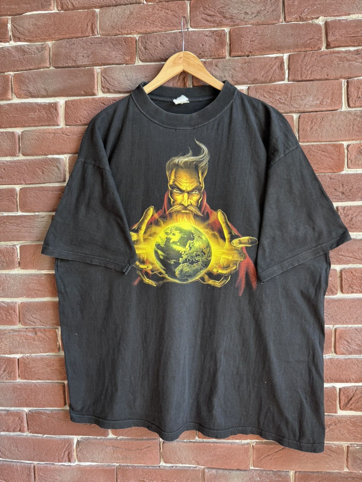 Band Tees Vintage 90s Thunderdome Wizard Hardcore Gabber Band Tshirt Size US XL / EU 56 / 4 - 1 Thumbnail