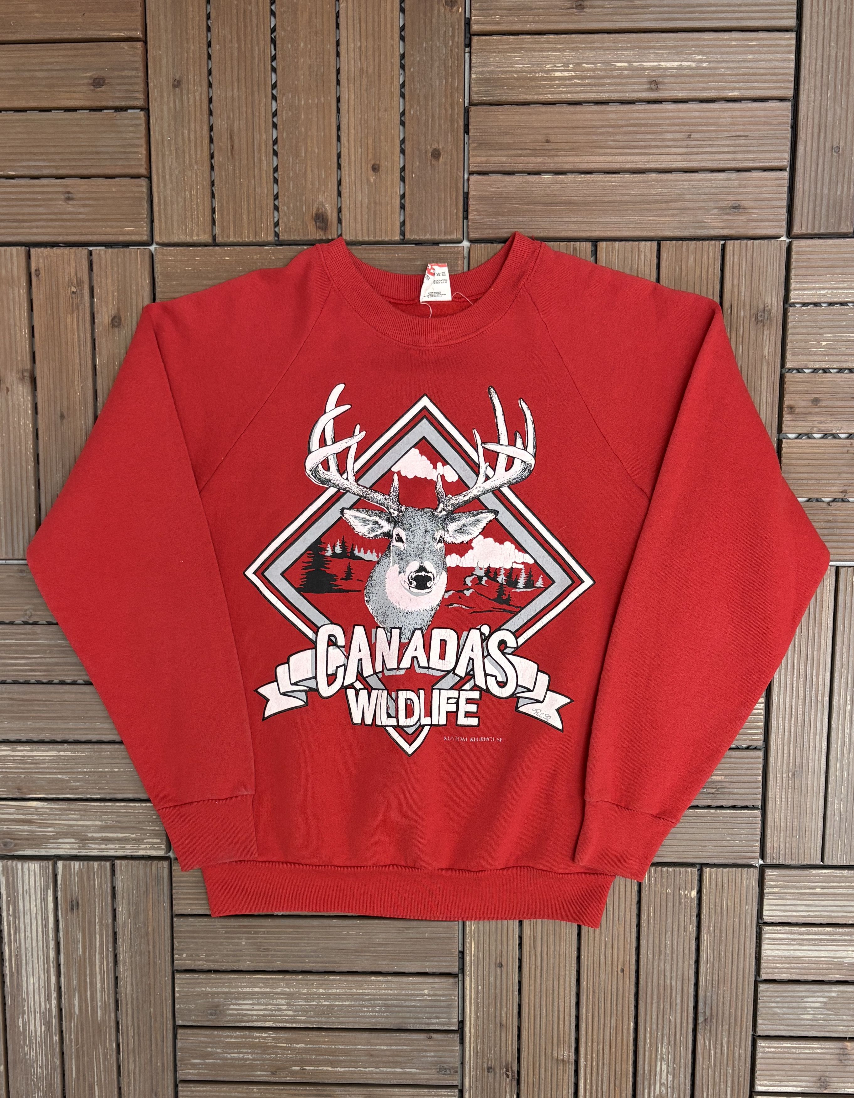 Vintage Canada's Wildlife Vintage Red Crewneck Sweater Size US L / EU 52-54 / 3 - 1 Thumbnail