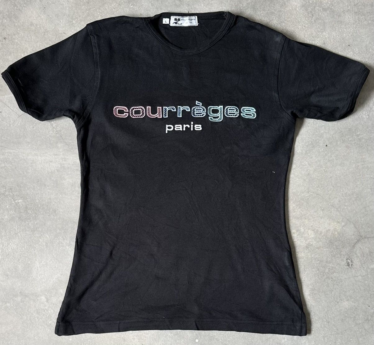 Courreges VINTAGE COURREGES SPELLOUT TEE Size US S / EU 44-46 / 1 - 1 Thumbnail