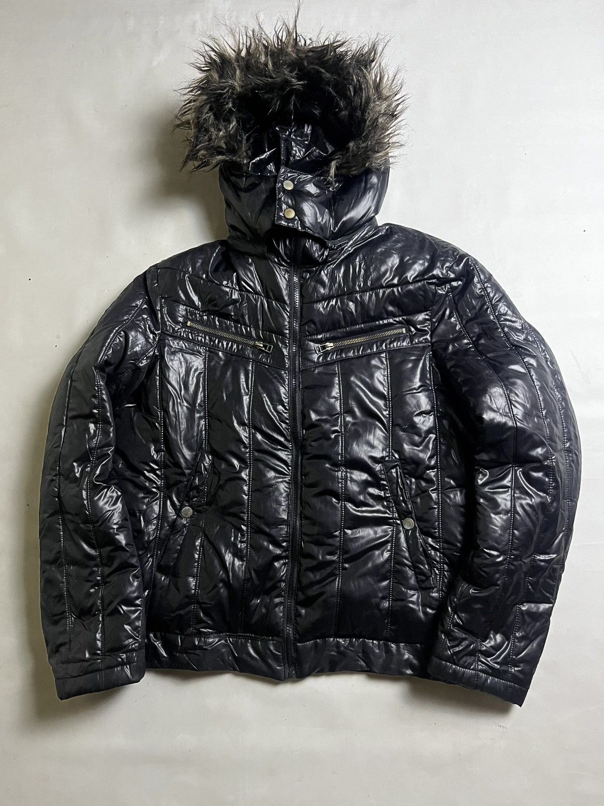 If Six Was Nine 2000s ‘ Spinash Fur Faux Jacket Black / Vkei /Lgb style Size US M / EU 48-50 / 2 - 1 Thumbnail