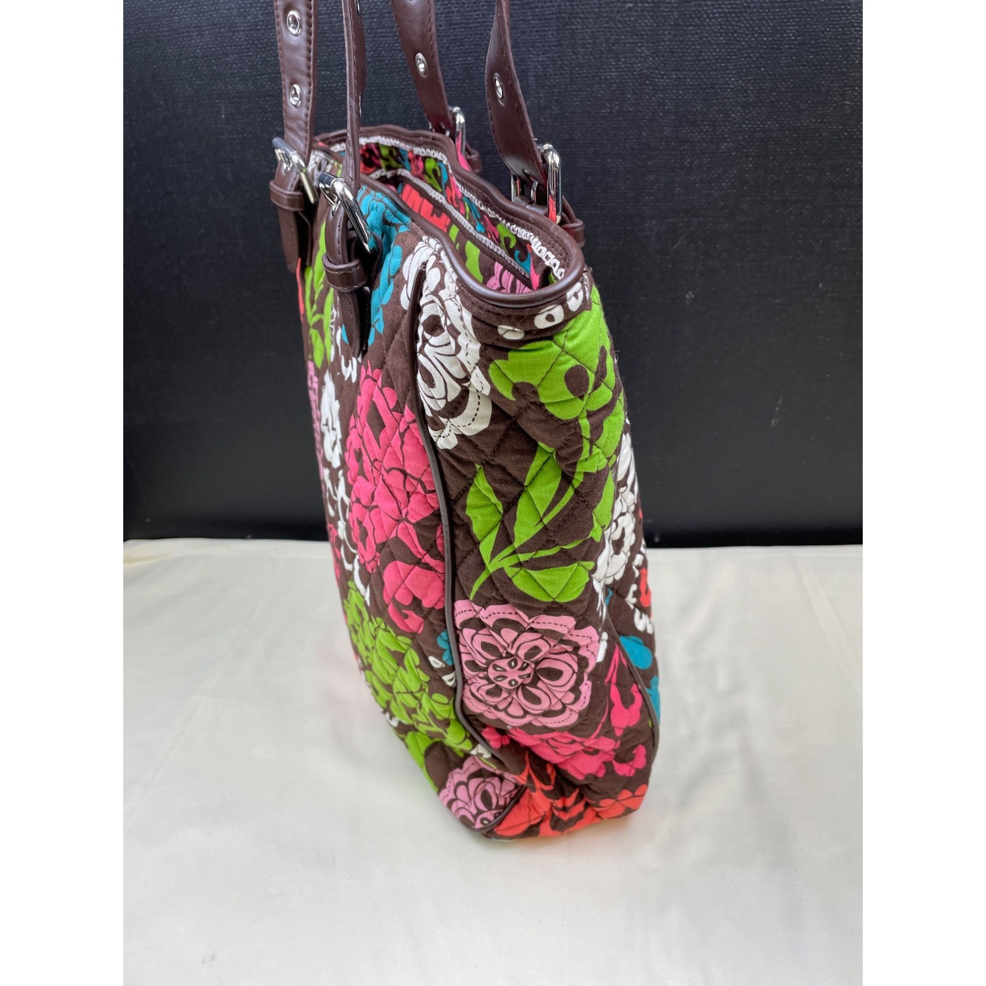 Vera Bradley Vera Bradley Lola floral Women's Tote Purse Shoulder bag Bro Size ONE SIZE - 3 Thumbnail
