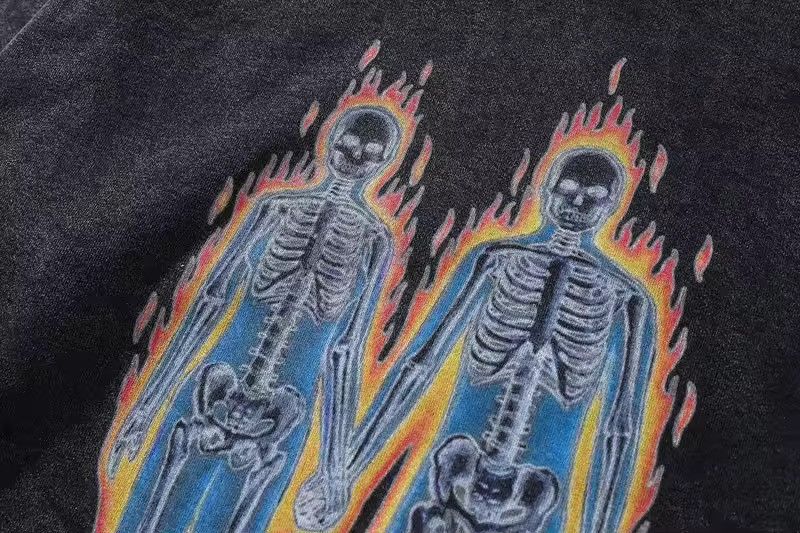 Designer × Vintage Gothic Punk Style Skeleton Print Grunge Pullover Sweatshirt Size US M / EU 48-50 / 2 - 5 Thumbnail