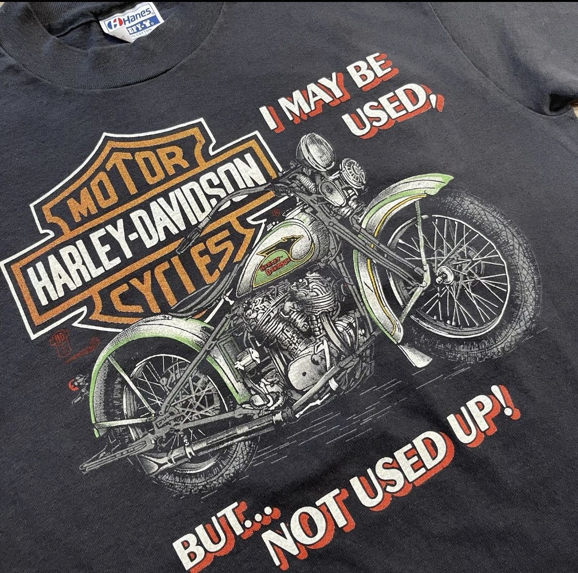 Harley Davidson × Vintage Harley Davidson 80s Tee Used But Not Used Up Medium Size US M / EU 48-50 / 2 - 8 Thumbnail