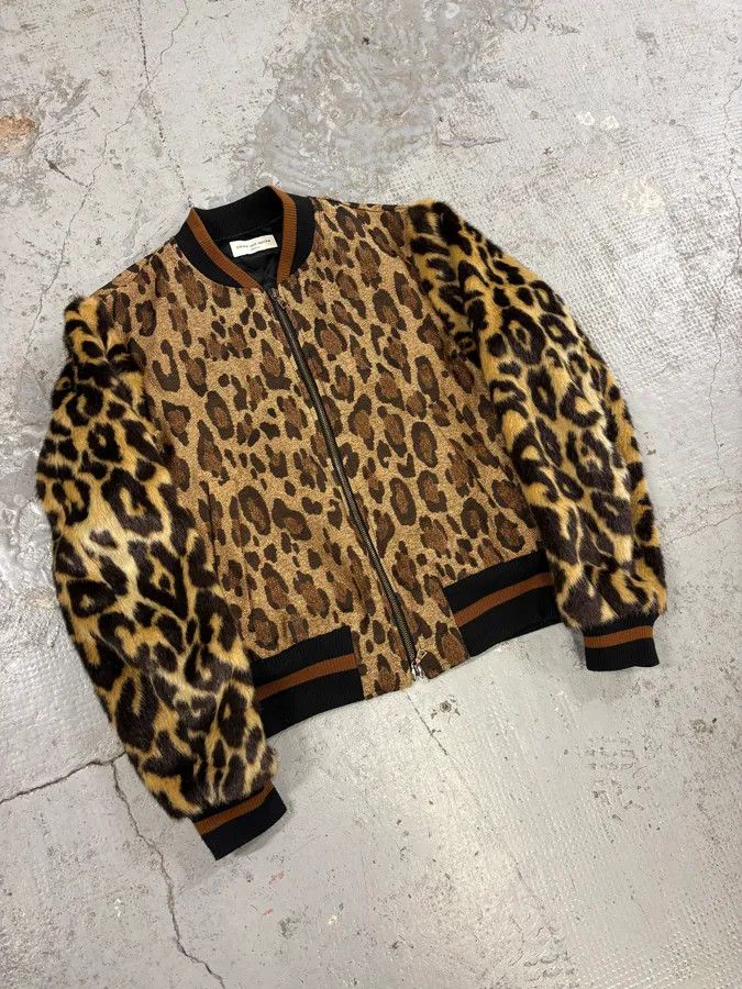 Dries Van Noten Dries Van Noten Hybrid Leopard Camel Bomber Jacket Size XS / US 0-2 / IT 36-38 - 4 Thumbnail