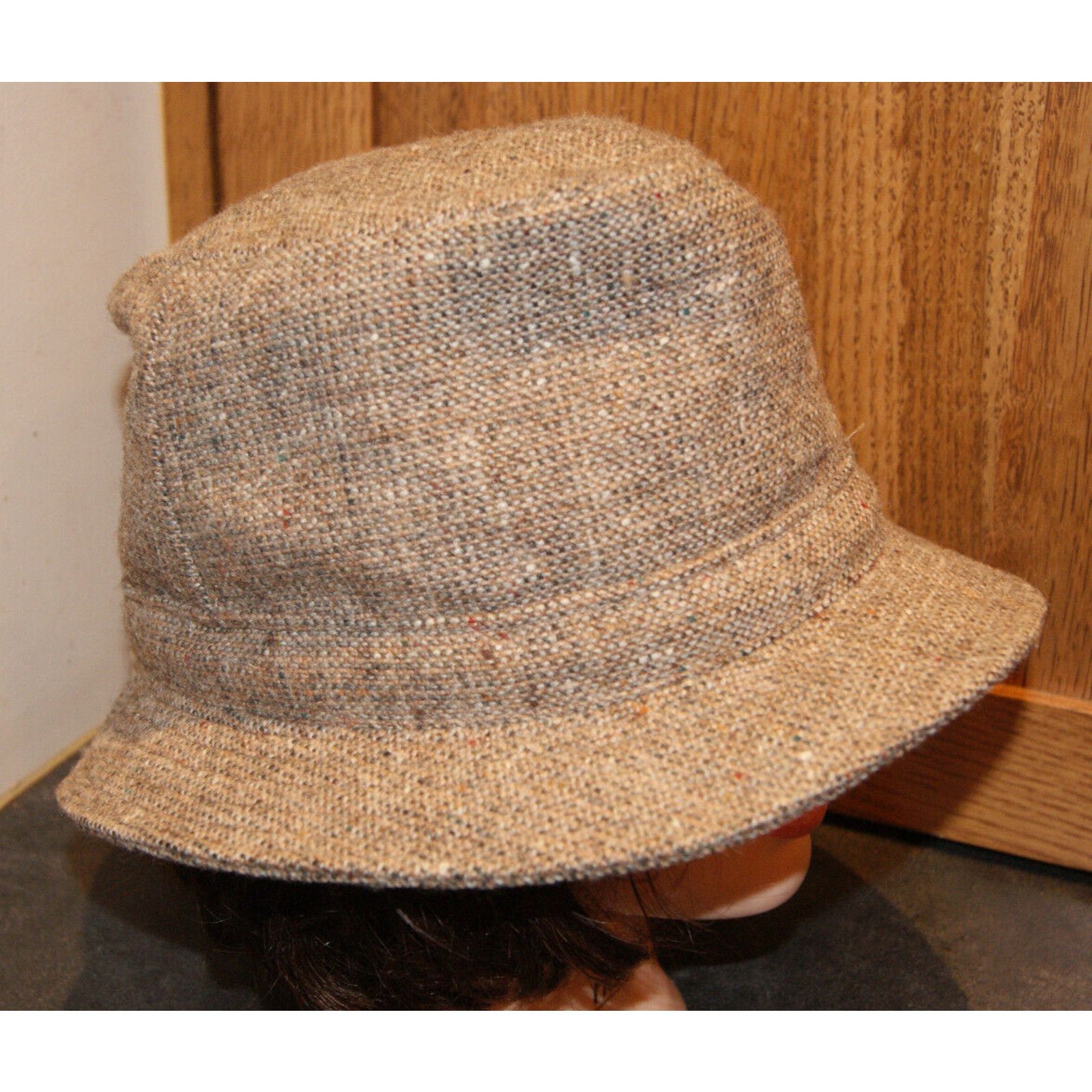 Other VTG Donegal Handwoven M Houndstooth Tweed Wool Fedora Size ONE SIZE - 4 Thumbnail