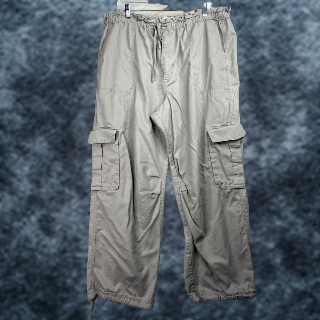 Abercrombie & Fitch Abercrombie & Fitch Cargo Pants XL Khaki Baggy Paratrooper Y2K Wide-Leg Unisex Pants Size US 36 / EU 52 - 1 Thumbnail