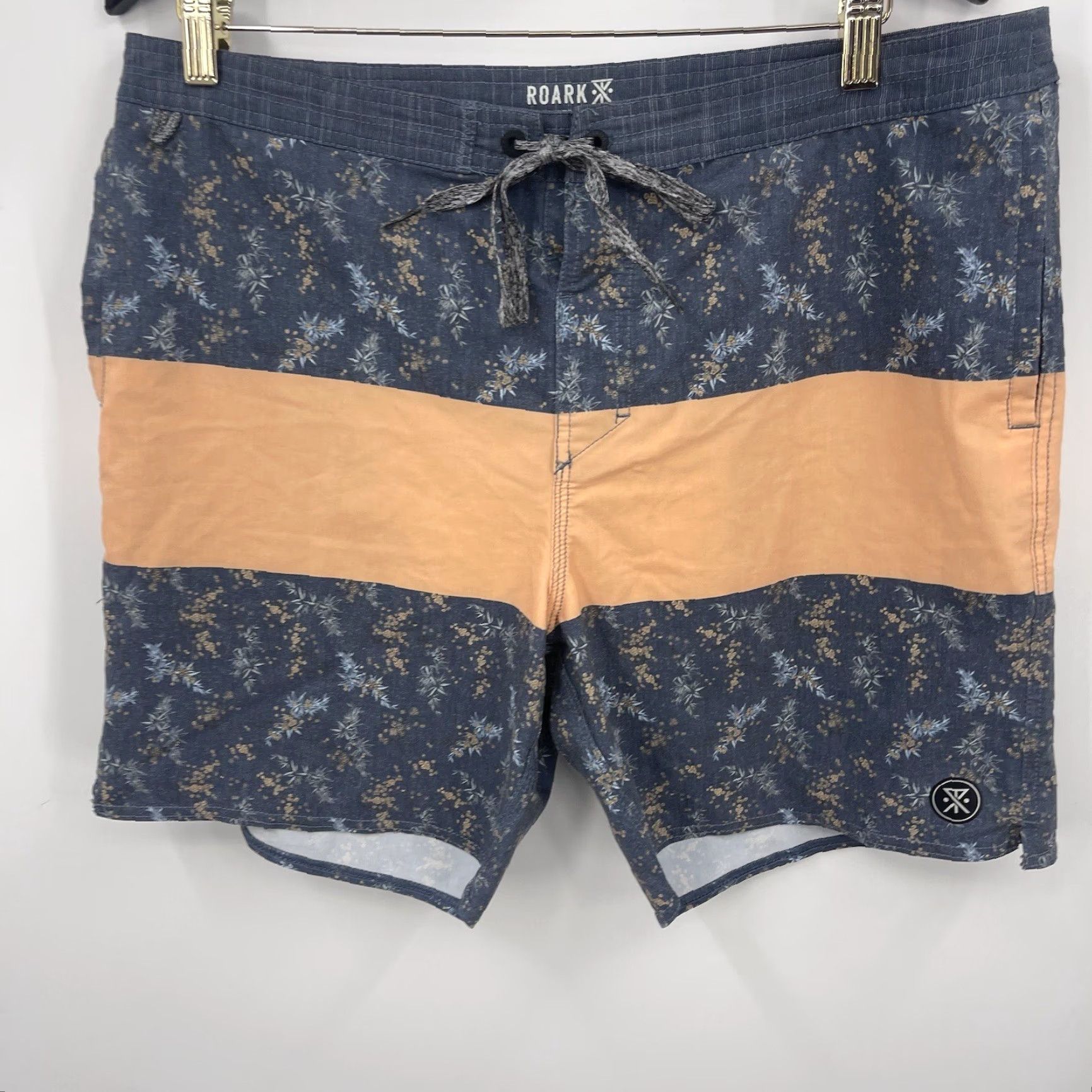 Roark Roark Board Shorts Mens 34 Hybrid Pockets All Day Gray Orange Preppy Shirt Size US 34 / EU 50 - 4 Thumbnail
