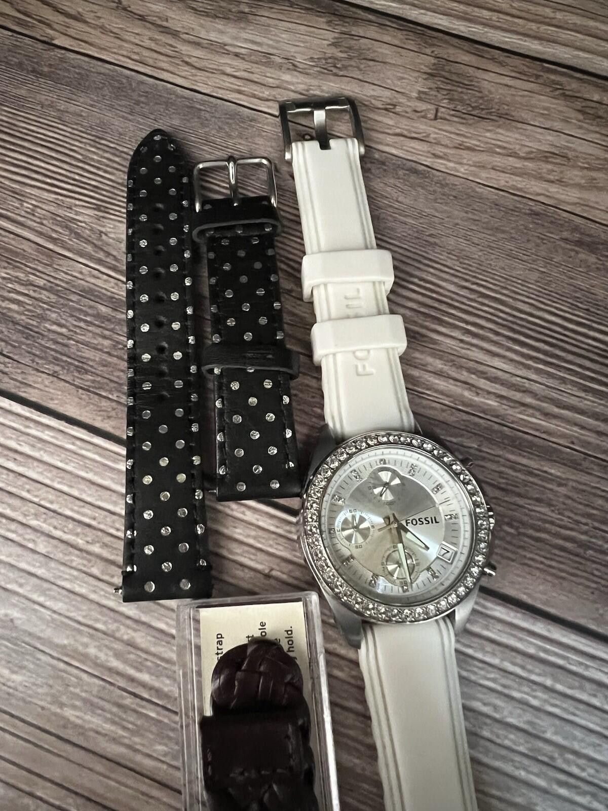 Fossil Fossil Women's Analog Silver Dial Watch With 3 Bands Size ONE SIZE - 4 Thumbnail