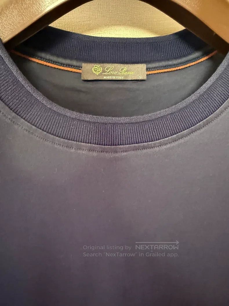 Loro Piana LORO PIANA Navy Blue Pure Cotton T-Shirt, Wear Once, Wash Size US S / EU 44-46 / 1 - 2 Thumbnail