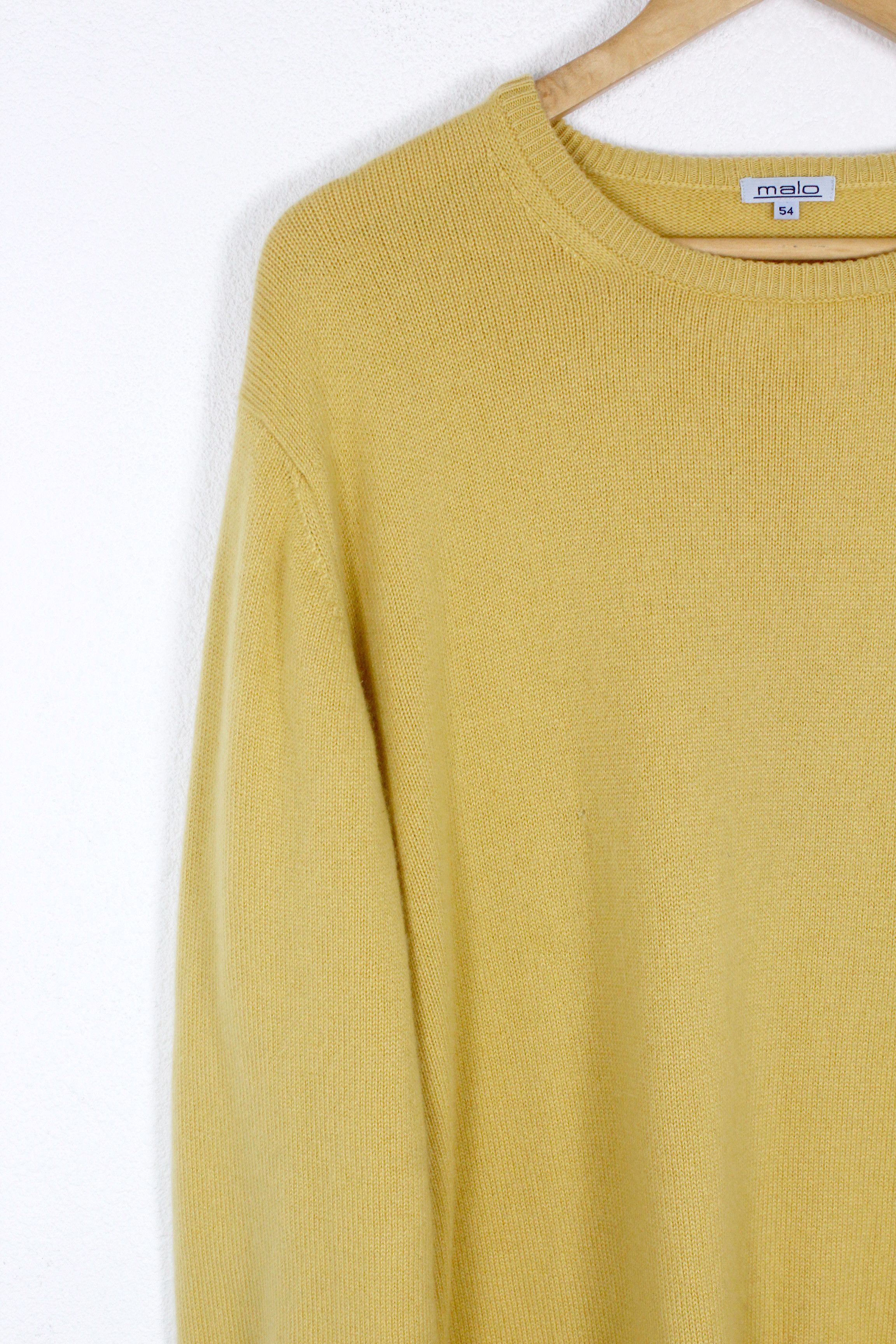 Malo Vintage Malo Cashmere Yellow Sweater 54 Size US XL / EU 56 / 4 - 4 Thumbnail
