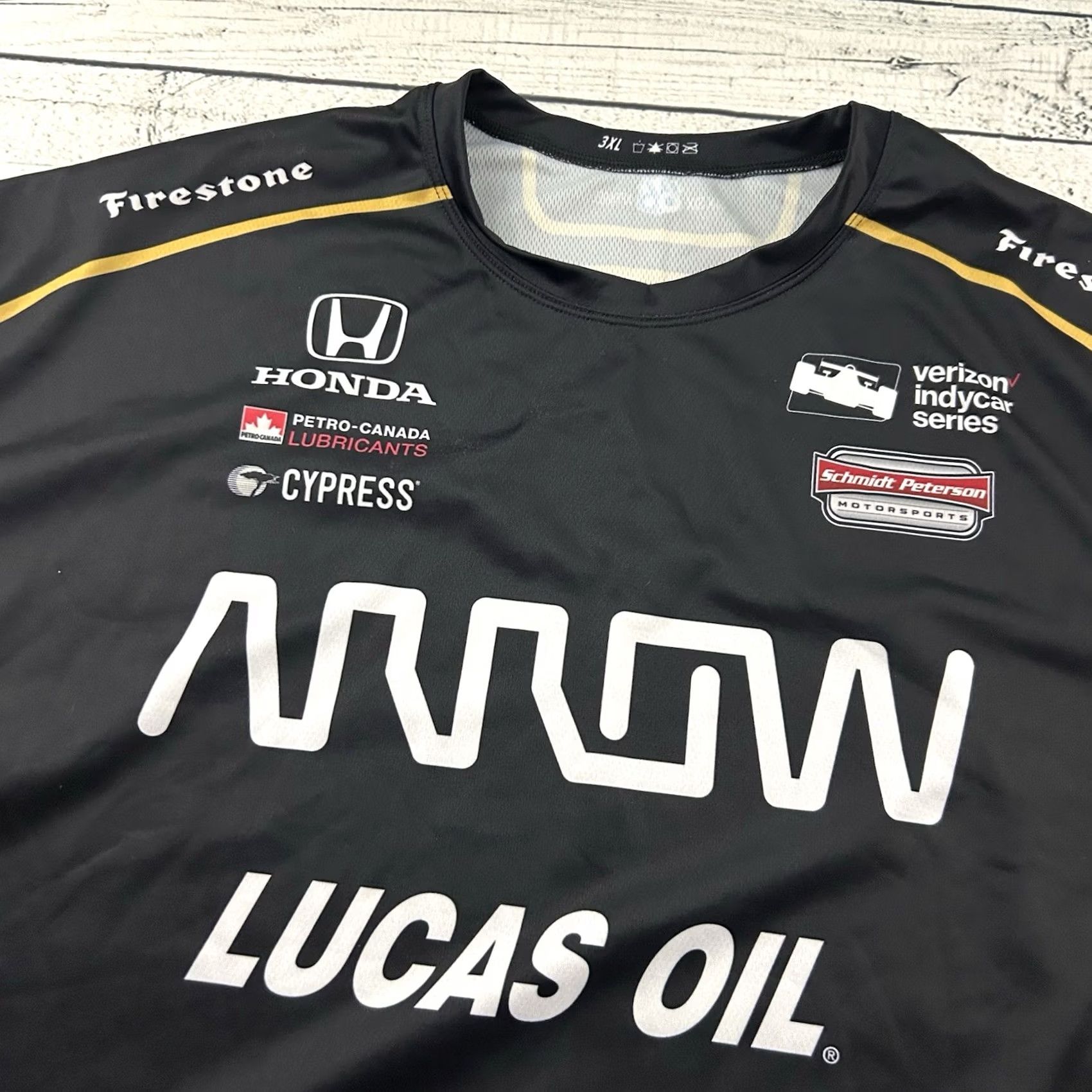 Arrow Six Six Indycar Series Arrow Honda Short Sleeve Racing Shirt Men's 3XL Black Size US XXL / EU 58 / 5 - 2 Thumbnail