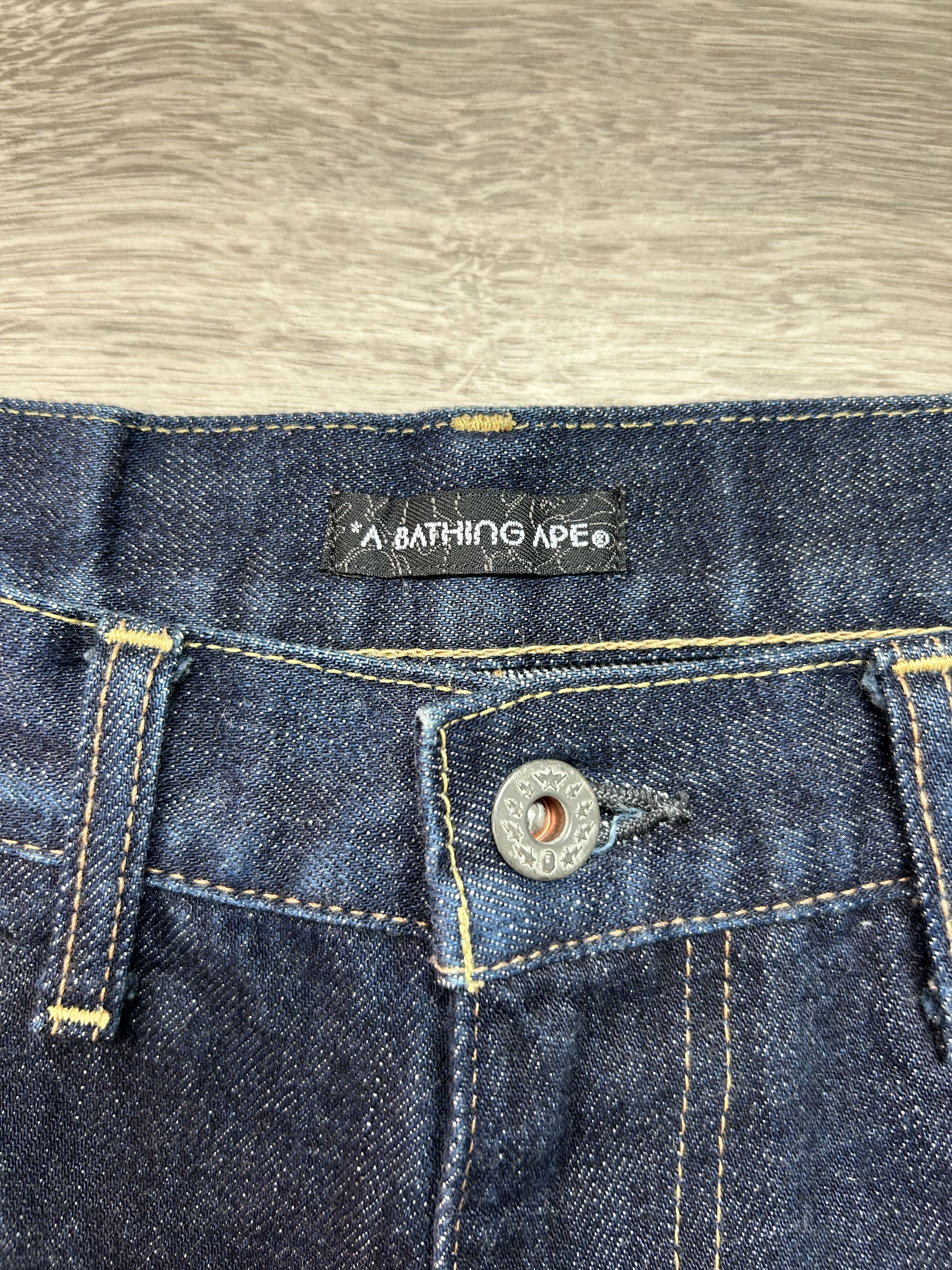 Bape Bathing Ape “BAPE” Embroidered Logo Denim [Size L] Size US 34 / EU 50 - 6 Thumbnail