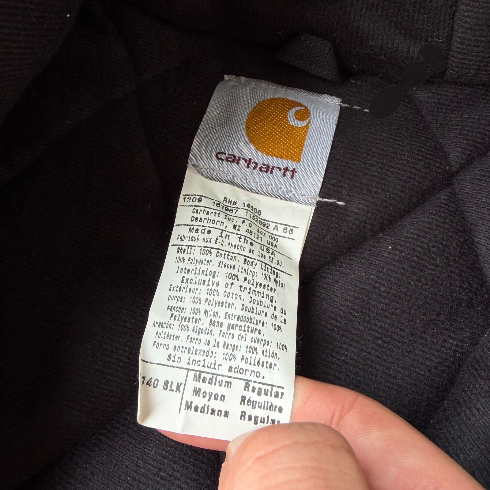 Carhartt × Vintage Carhartt J140 black hooded work wear jacket Size US M / EU 48-50 / 2 - 5 Thumbnail