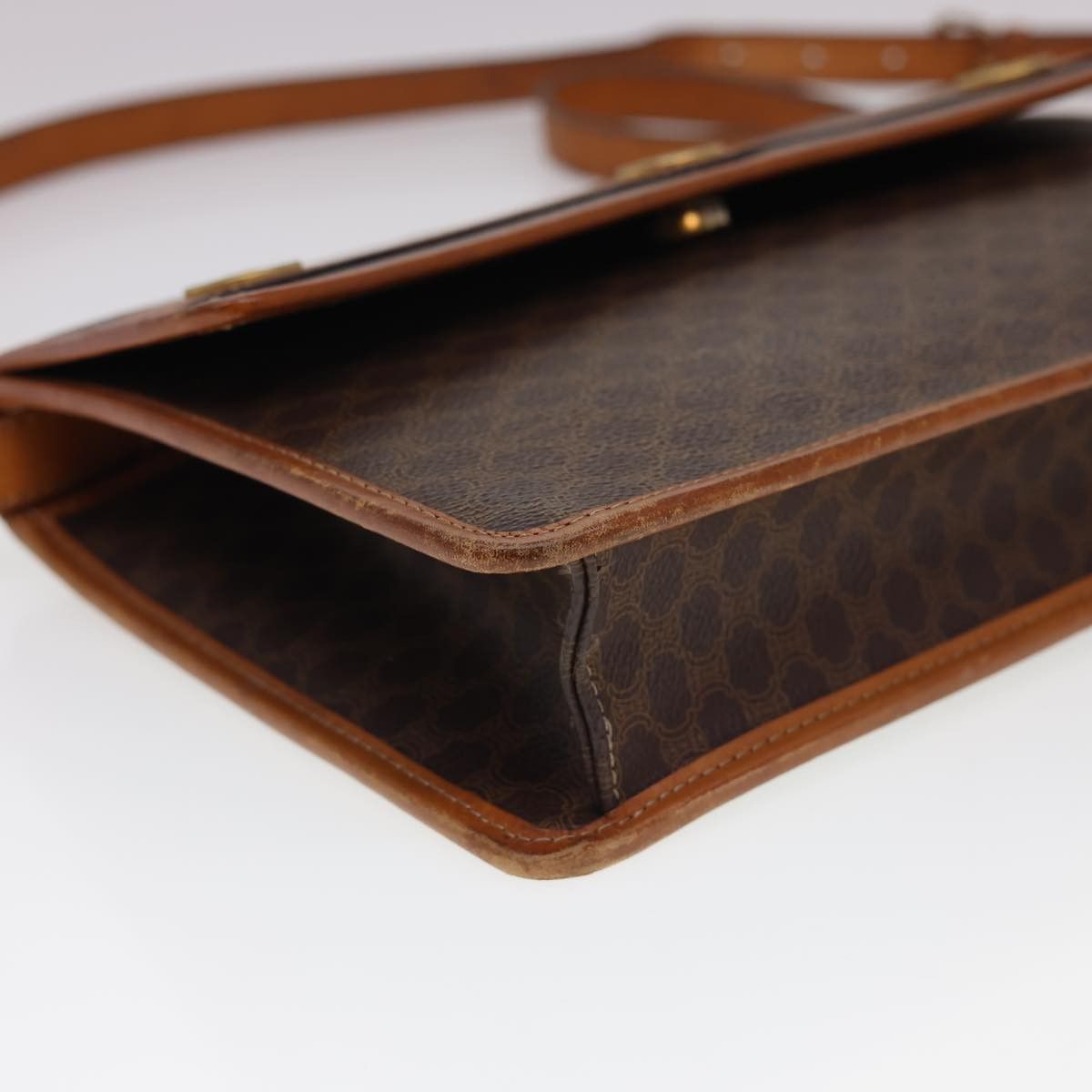 Celine CELINE Macadam Canvas Shoulder Bag Pvc Leather Brown Size ONE SIZE - 14 Thumbnail