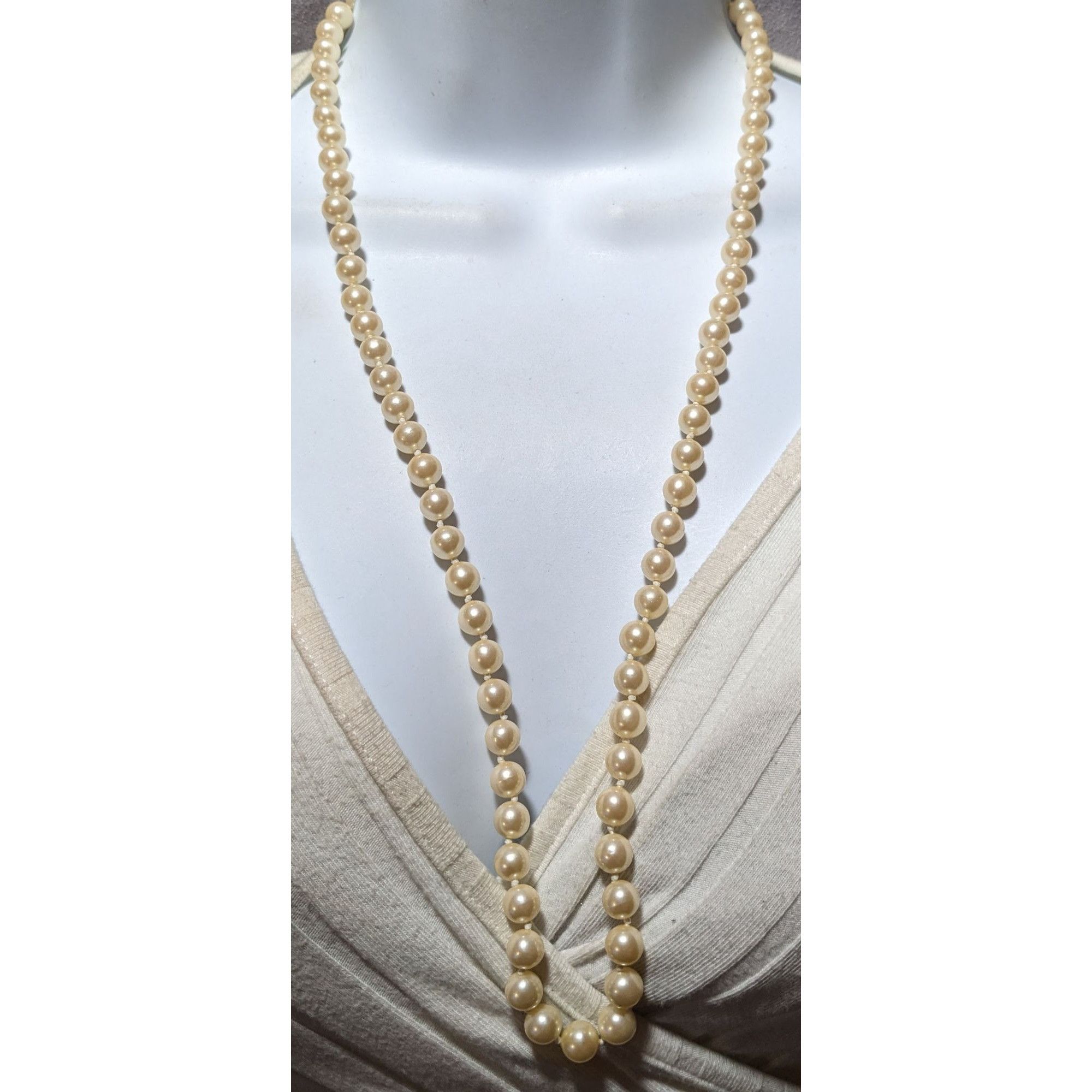 Other Vintage Glam Cream Faux Pearl Beaded Necklace Size ONE SIZE - 4 Thumbnail