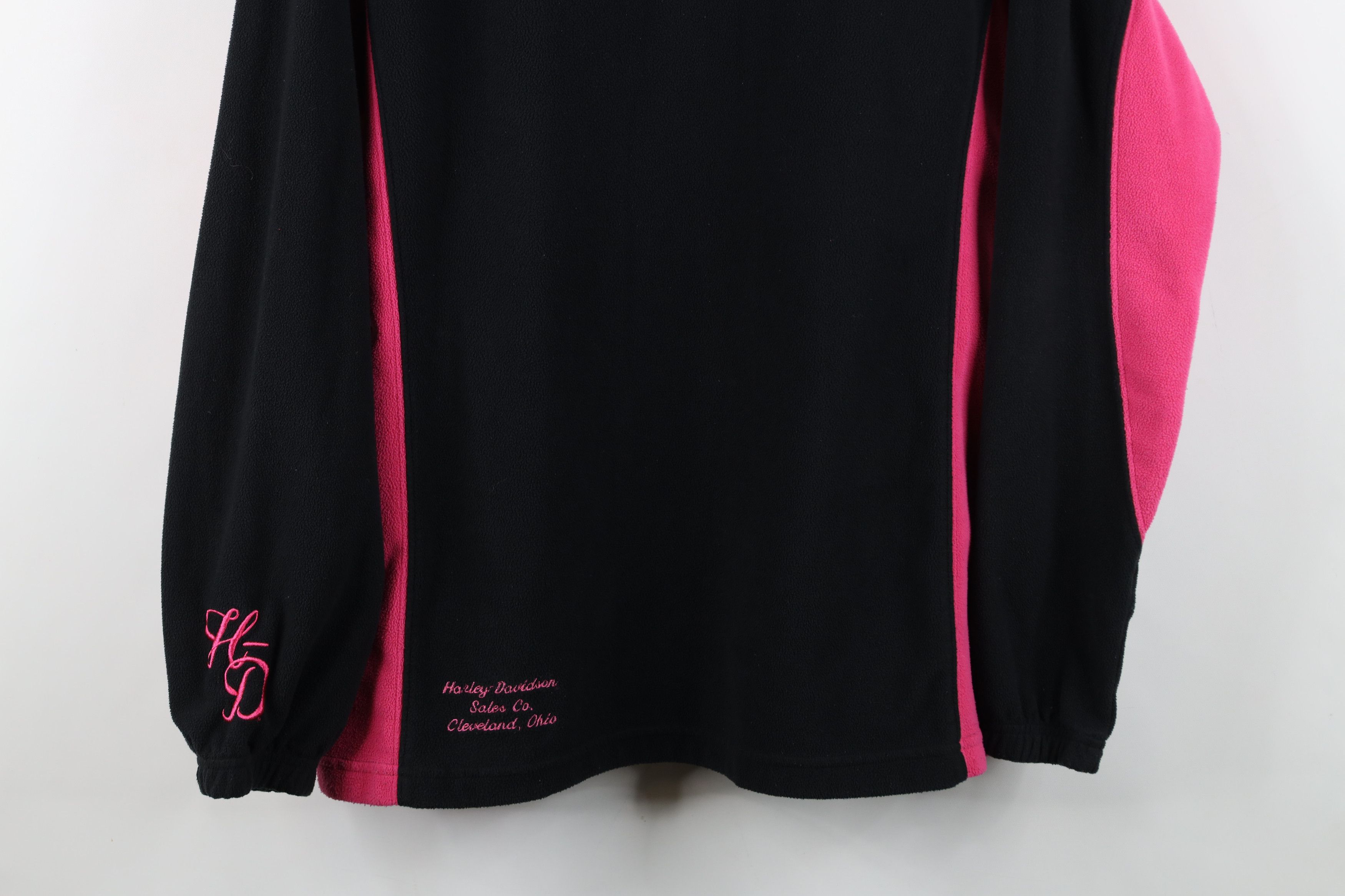 Harley Davidson Vintage Y2K Harley Davidson Skull Half Zip Fleece Sweater Size XXL / US 16-18 / IT 52-54 - 3 Thumbnail