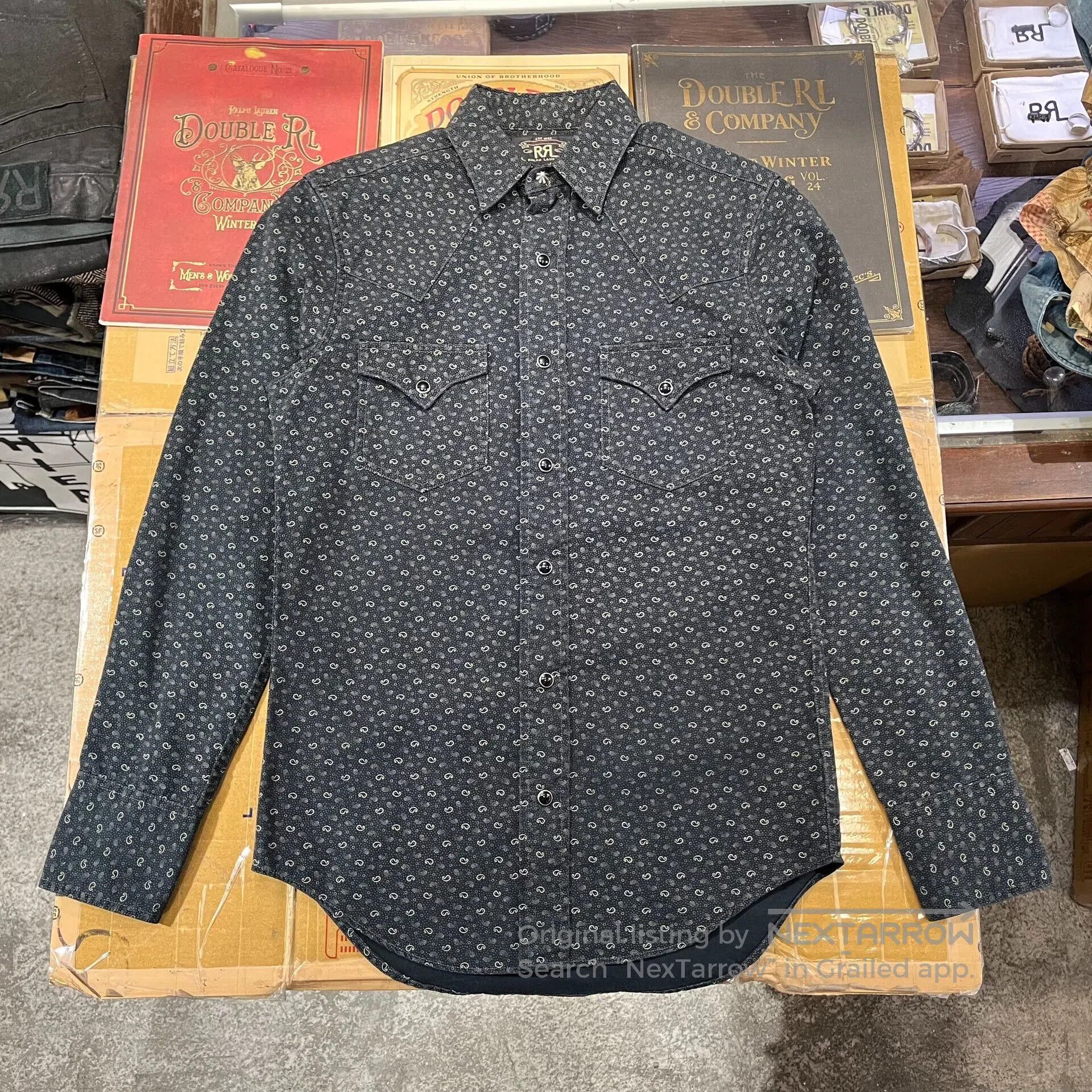 RRL Ralph Lauren RRL Double RL Bandana Western Shirt. Size US XS / EU 42 / 0 - 1 Thumbnail