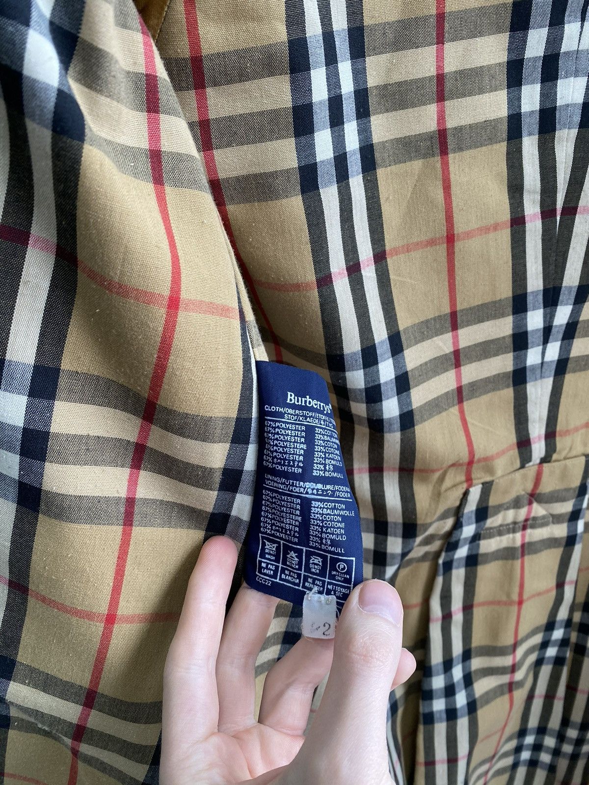 Burberry × Vintage Vintage Burberry Nova Check Trench Coat Size US S / EU 44-46 / 1 - 13 Thumbnail