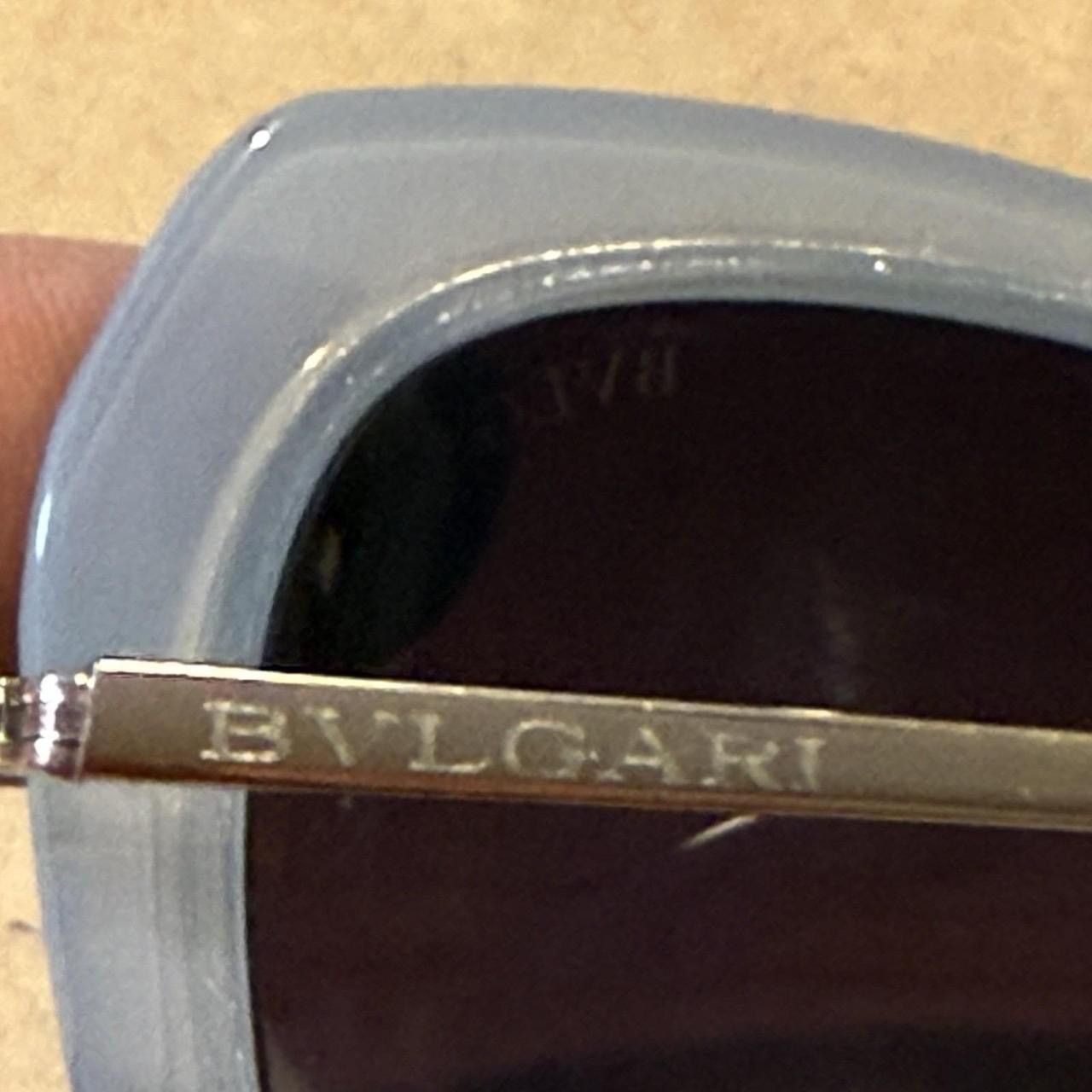 Bvlgari Bvlgari women's sunglasses light blue acetate frames brown Size ONE SIZE - 5 Thumbnail