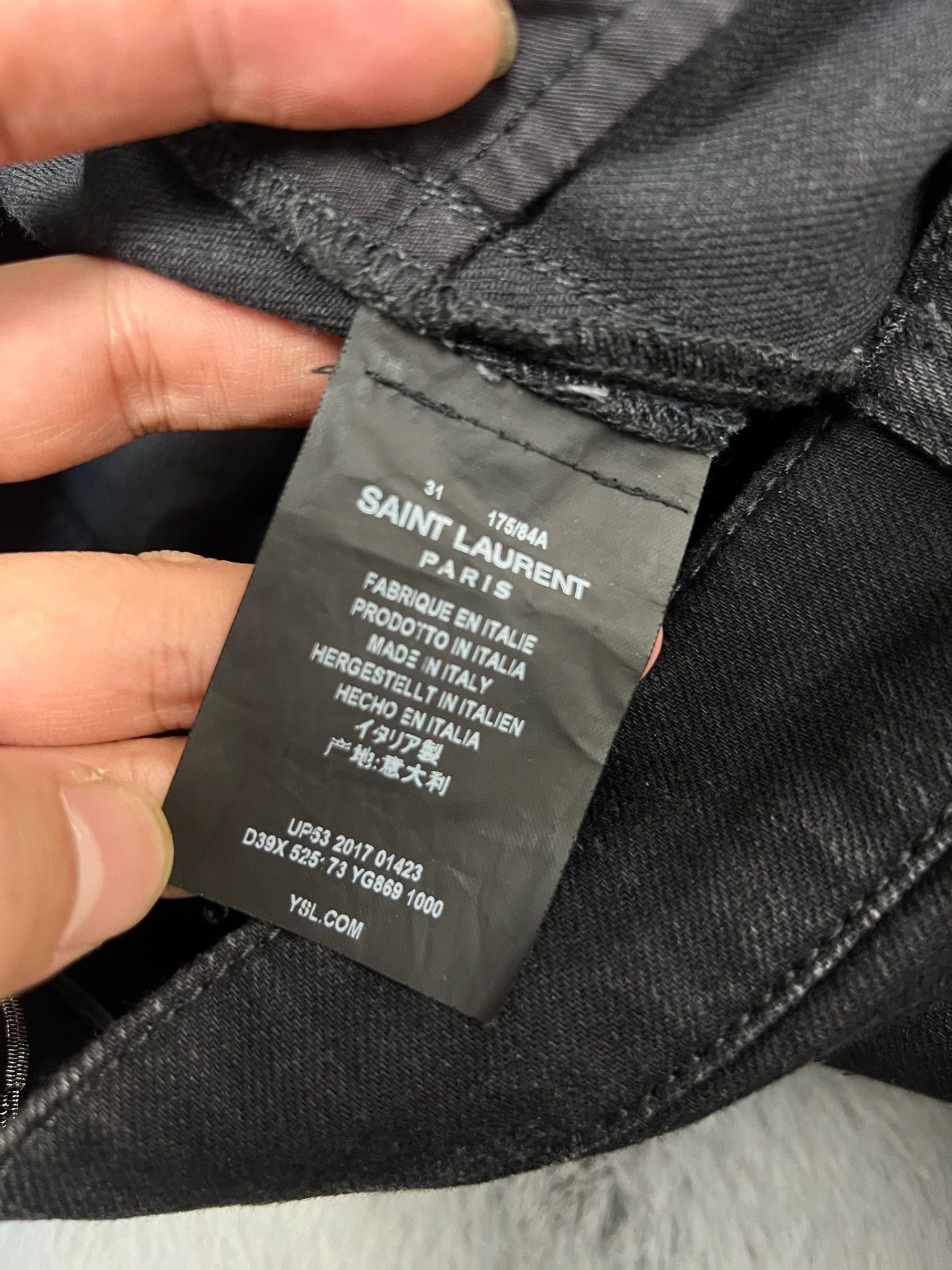Saint Laurent Paris Authentic Saint Laurent jeans in smoke black Size 31" - 6 Thumbnail