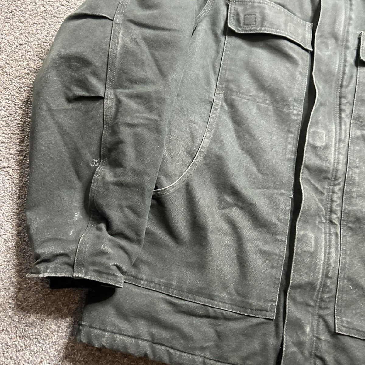 Carhartt × Vintage Carhartt c26 mos green workwear faded jacket Size US L / EU 52-54 / 3 - 5 Thumbnail